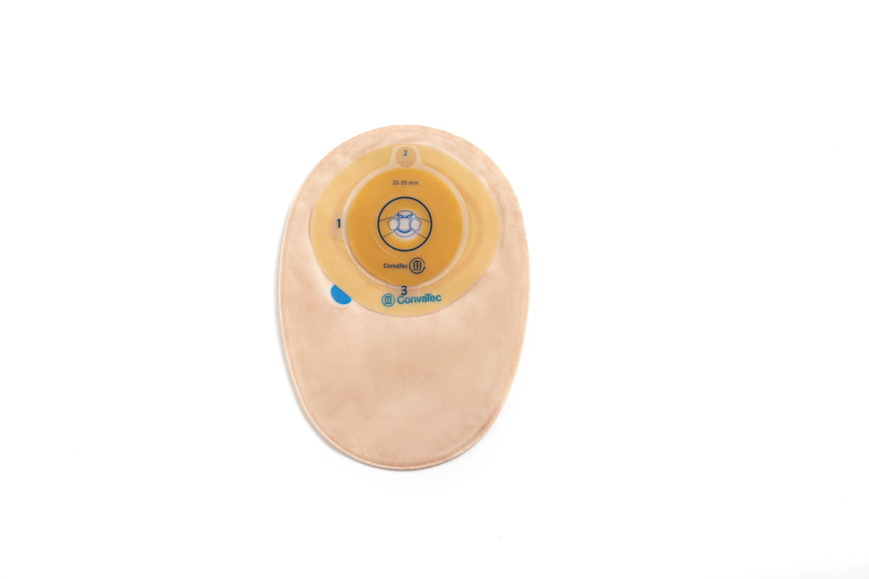 ConvaTec 413510 - Esteem™+ One-Piece Closed End Opaque Ostomy Pouch, Cut to Fit Stomas 20 – 30mm - 30/Box