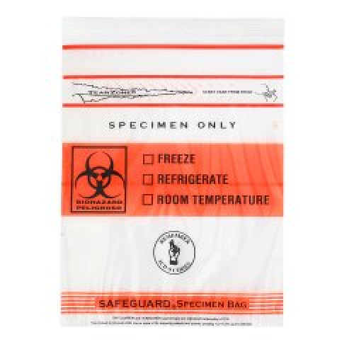 Minigrip MGTZ69 - SafeGuard® with TearZone® Specimen Transport Bag with Document Pouch - 1000/Case