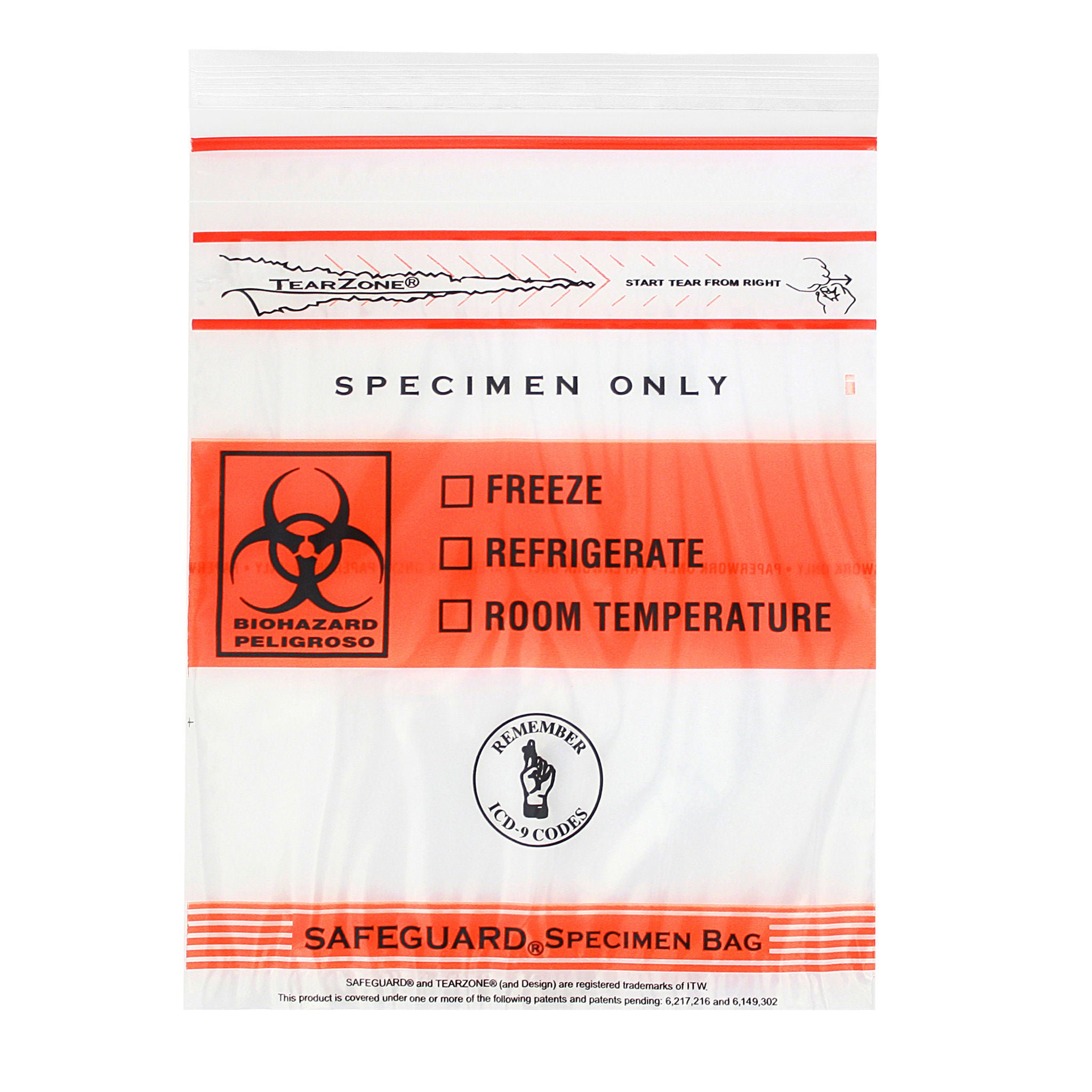 Minigrip - MGTZ69 SafeGuard® with TearZone® Specimen Transport Bag with Document Pouch
