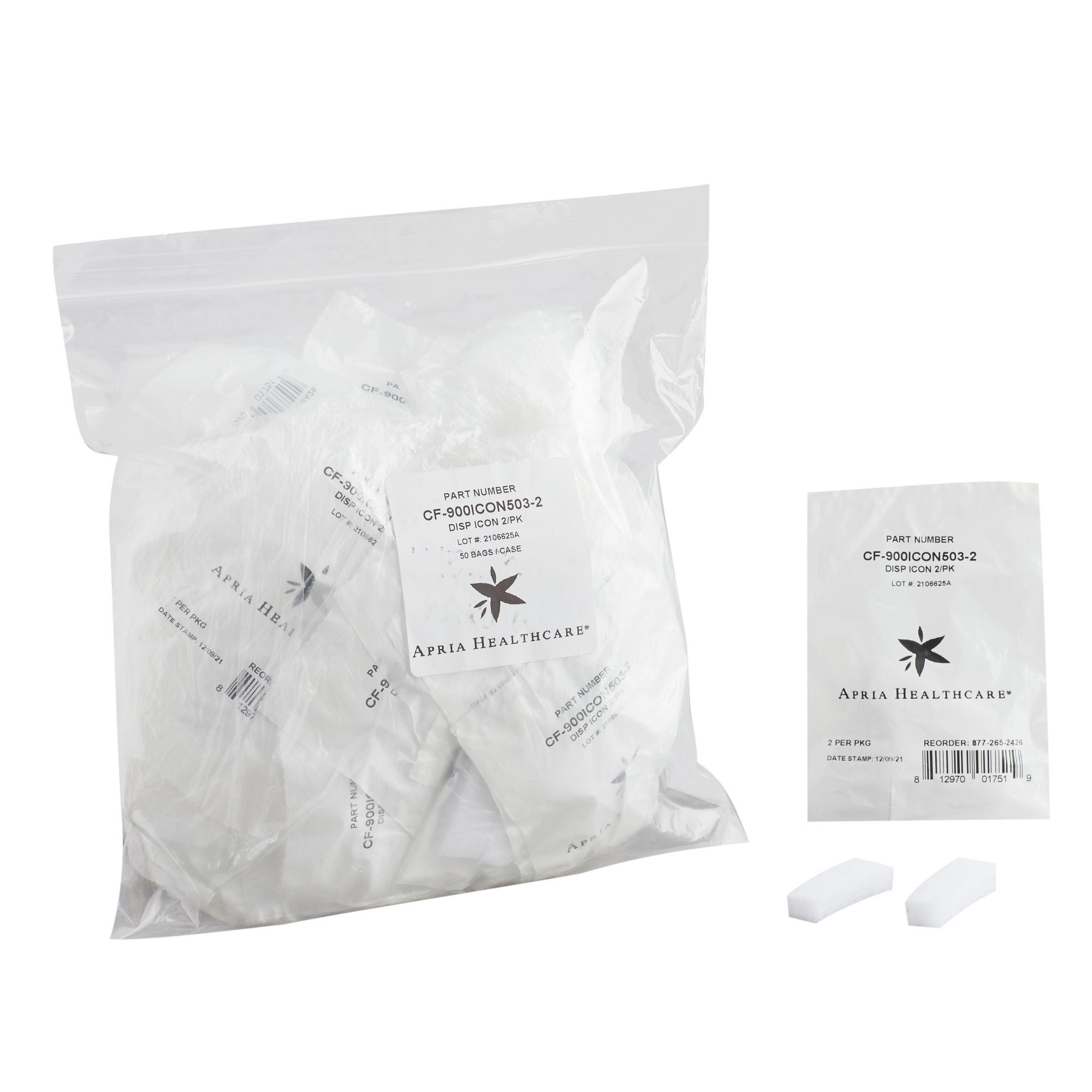 Exceleron Medical - CF-900ICON503-2 CPAP Filter Exceleron Medical Ultrafine Disposable 2 per Pack No Tab