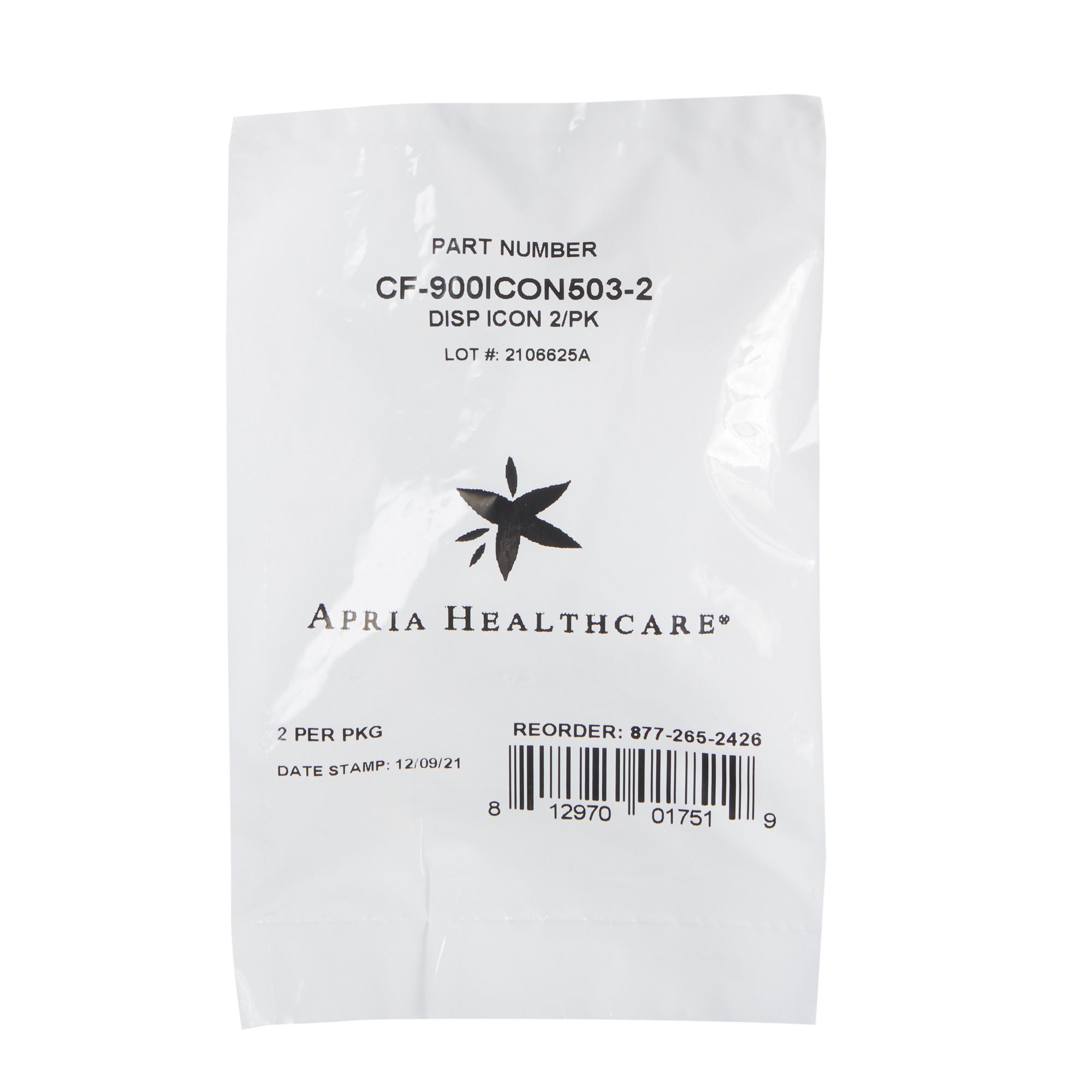 Exceleron Medical - CF-900ICON503-2 CPAP Filter Exceleron Medical Ultrafine Disposable 2 per Pack No Tab