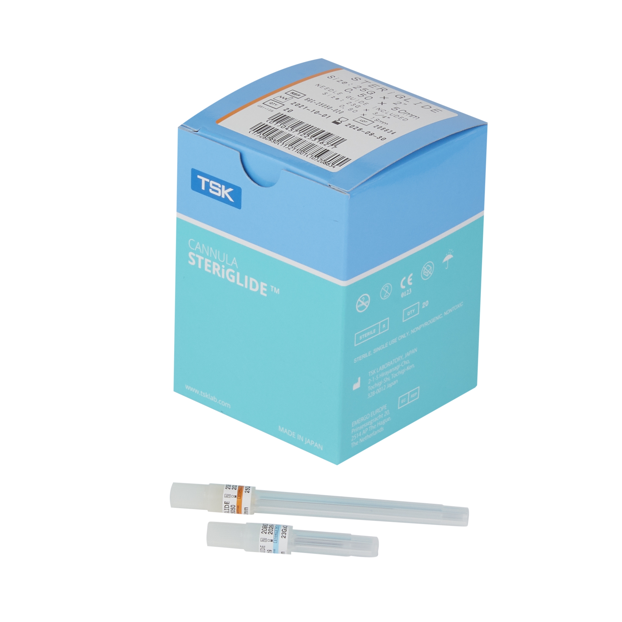 AirTite Products TSK2550SG - SteriGlide® Flexible Aesthetic Microcannula, 25 Gauge, 2 Inch - 20/Box