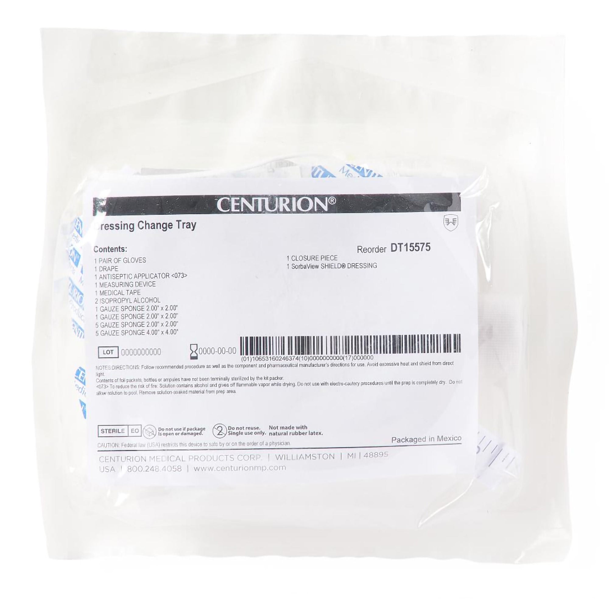 Medline - DT15575 Dressing Change Tray PICC Line, SorbaView