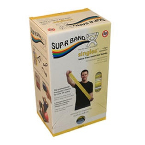 Fabrication Enterprises - 10-6371 Exercise Resistance Band Sup-R Band® Yellow 5 Inch X 5 Foot X-Light Resistance