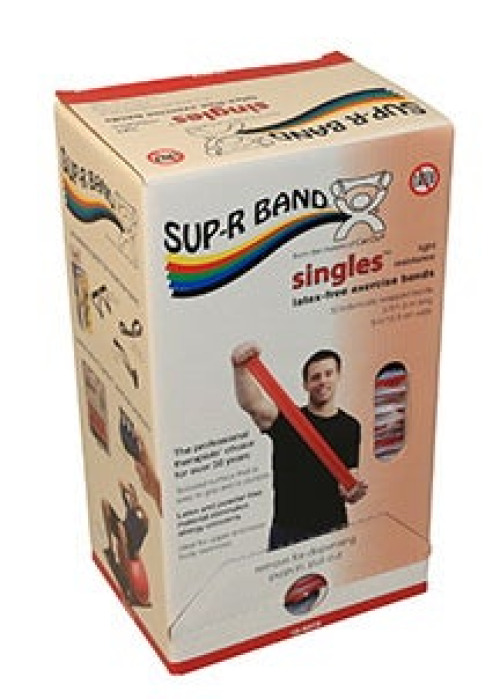 Fabrication Enterprises - 10-6372 Exercise Resistance Band Sup-R Band® Red 5 Inch X 5 Foot Light Resistance