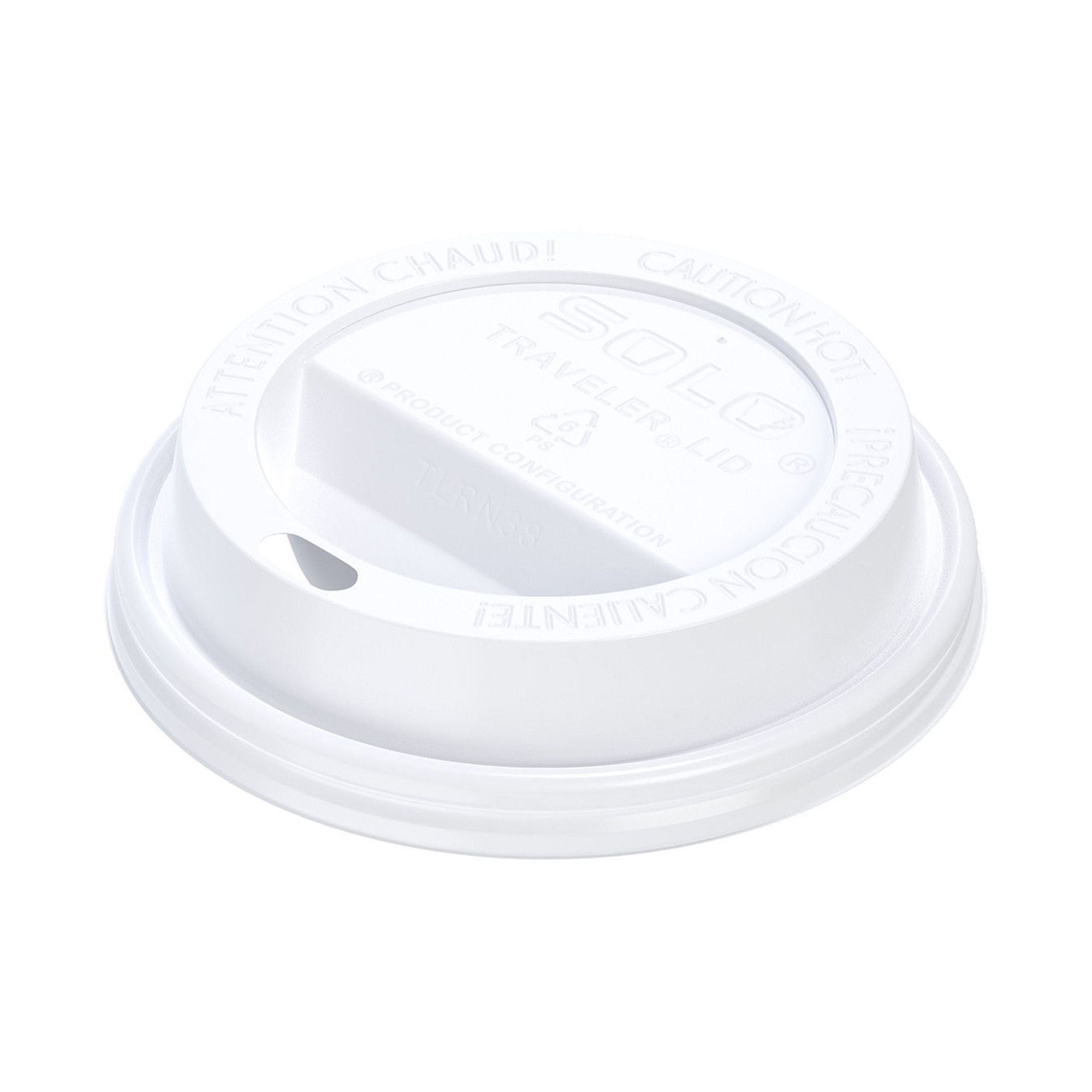 RJ Schinner Co - TL38R2-0007 Dome Lid Traveler® For 8 oz. Cups White Plastic Disposable