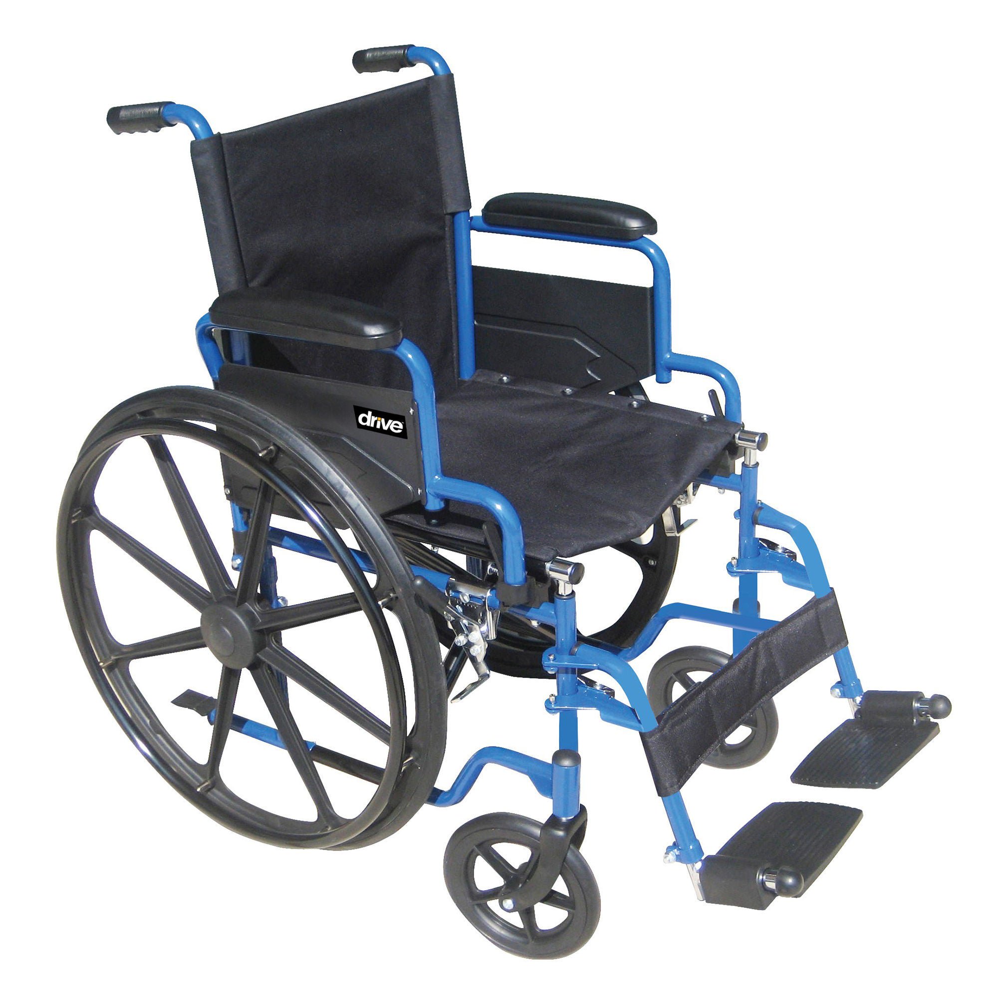 Drive DeVilbiss Healthcare - BLS16FBD-SF drive™ Blue Streak Wheelchair, 16-Inch Seat Width