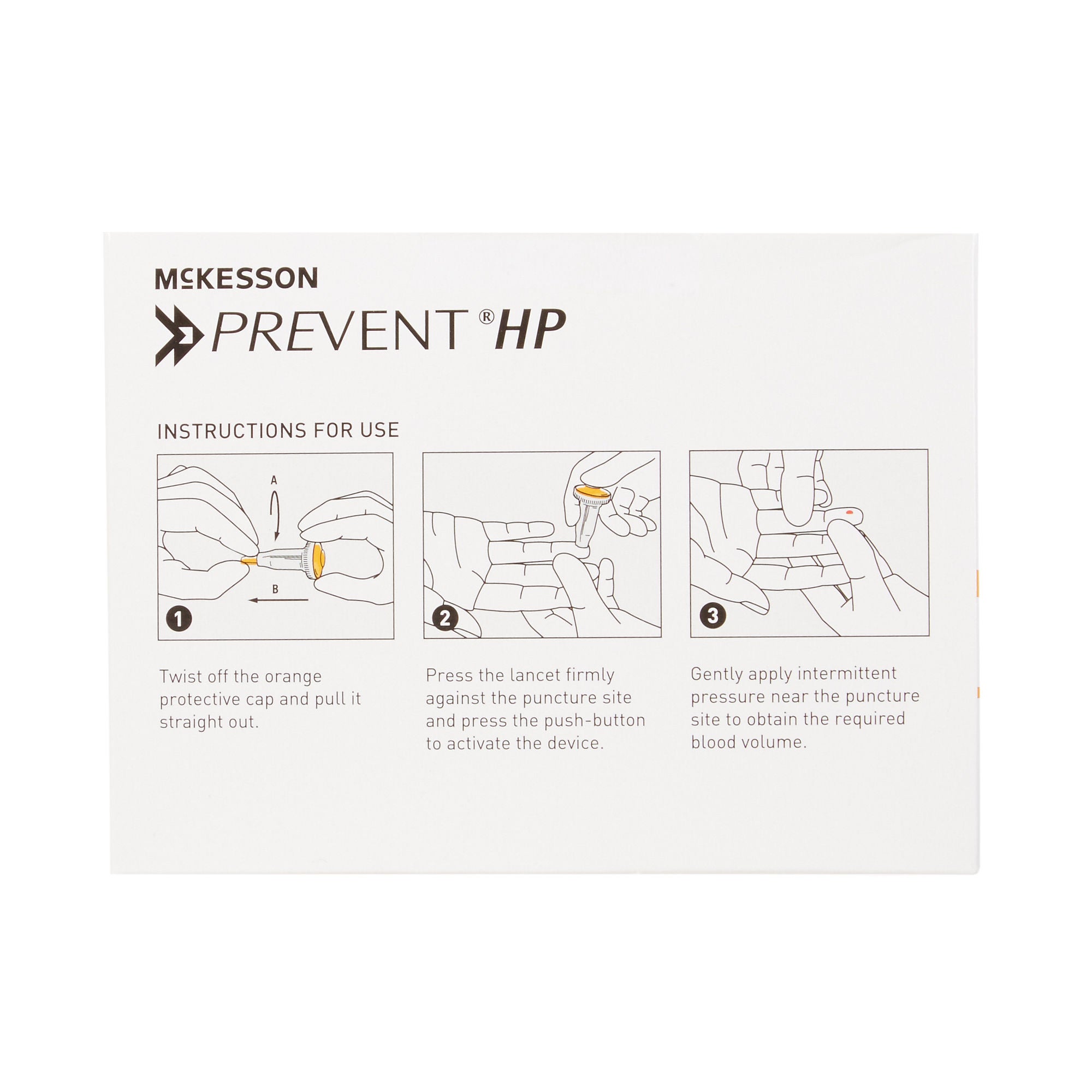 McKesson Brand - 16-PBHPSL28G1.0 Safety Lancet McKesson Prevent® HP 28 Gauge Retractable Push Button Activation Finger