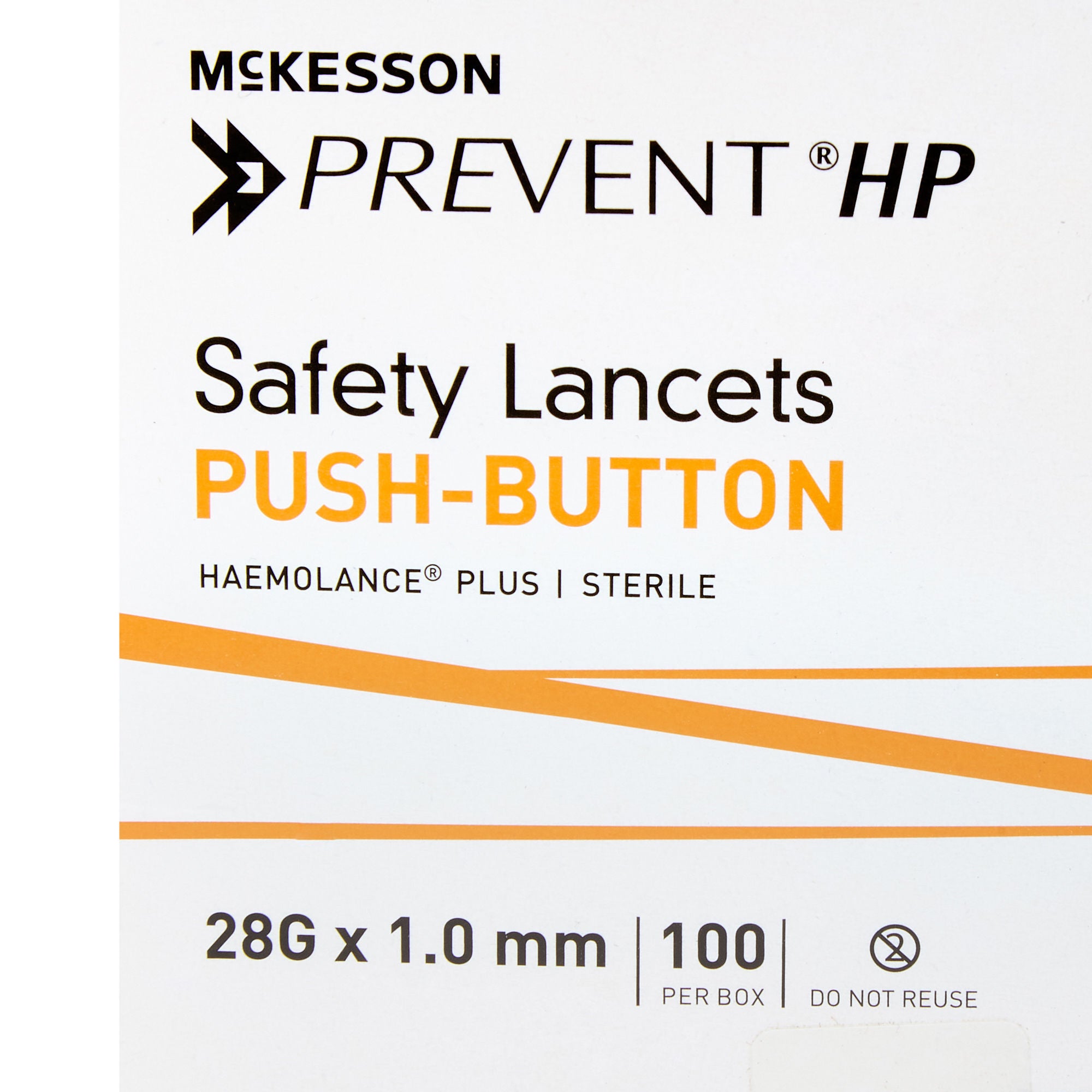 McKesson Brand - 16-PBHPSL28G1.0 Safety Lancet McKesson Prevent® HP 28 Gauge Retractable Push Button Activation Finger