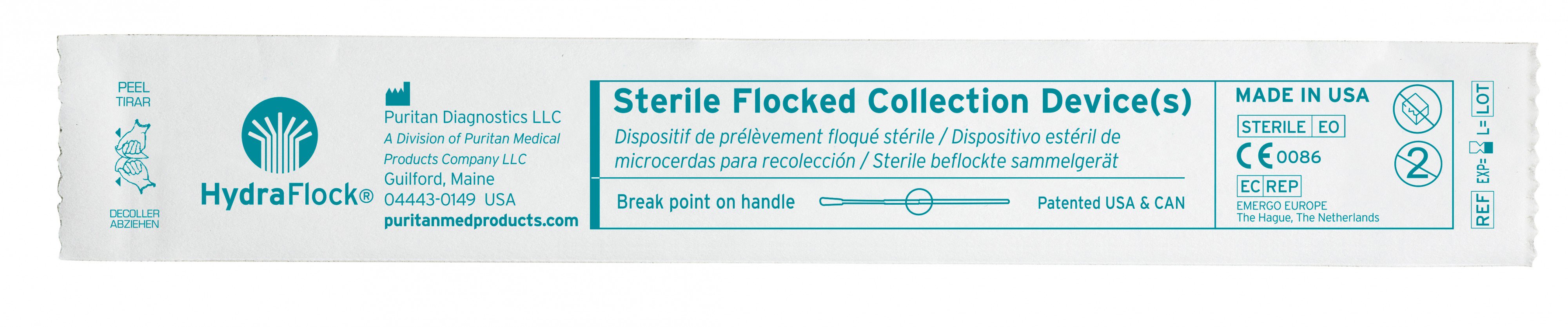 Puritan Medical Products 25-3306-H - HydraFlock® Swabstick - 50/Box, 500/Case