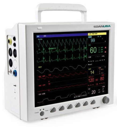 EdanUSA & MDPro - IM8 Patient Monitor Edan® iM8 Series Monitoring ECG, NIBP, Respiratory, SpO2, Temperature AC Power / Battery Operated