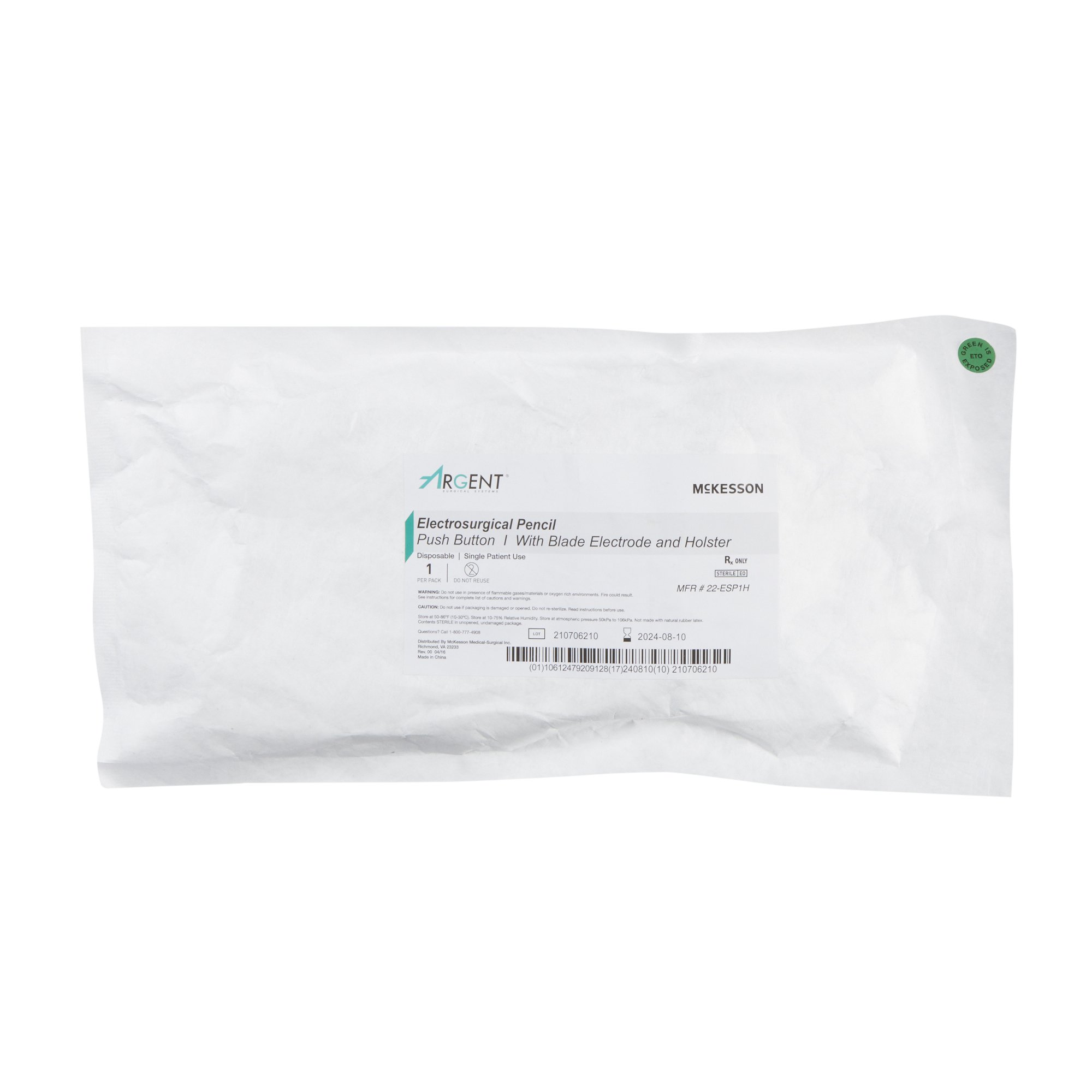 McKesson Brand 22-ESP1H - McKesson Argent™ Electrosurgical Pencil - 1/Each, 40/Box