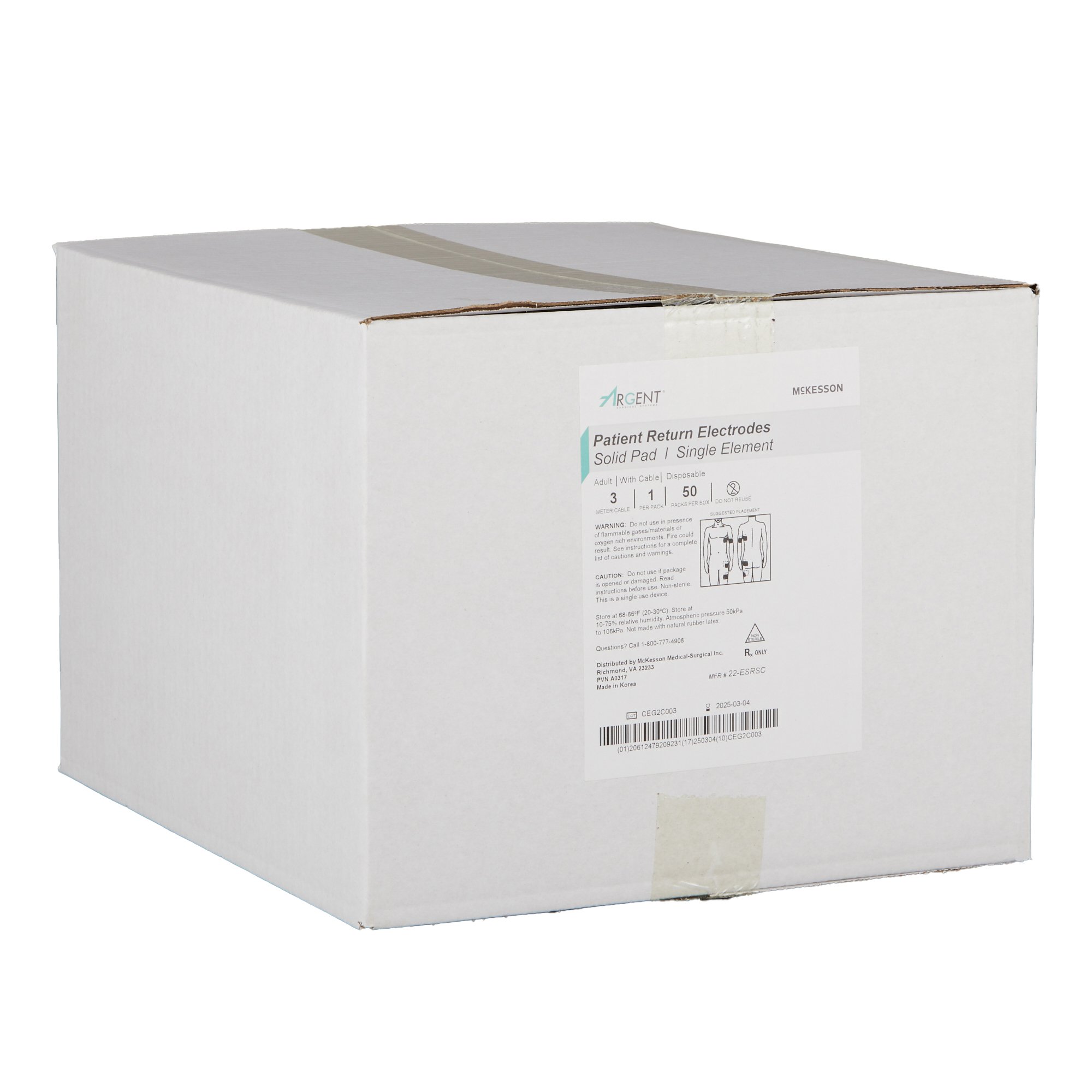McKesson Argent Patient Return Electrode 22-ESRSC by McKesson Brand