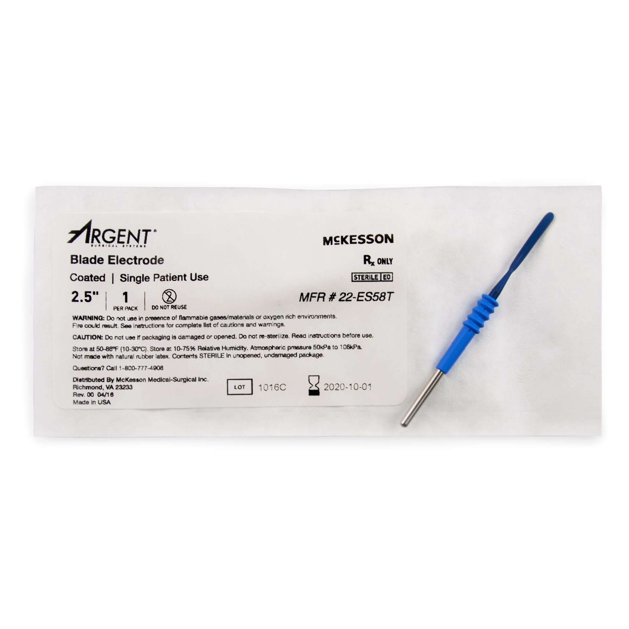 McKesson Brand - 22-ES58T McKesson Argent™ Coated Electrode