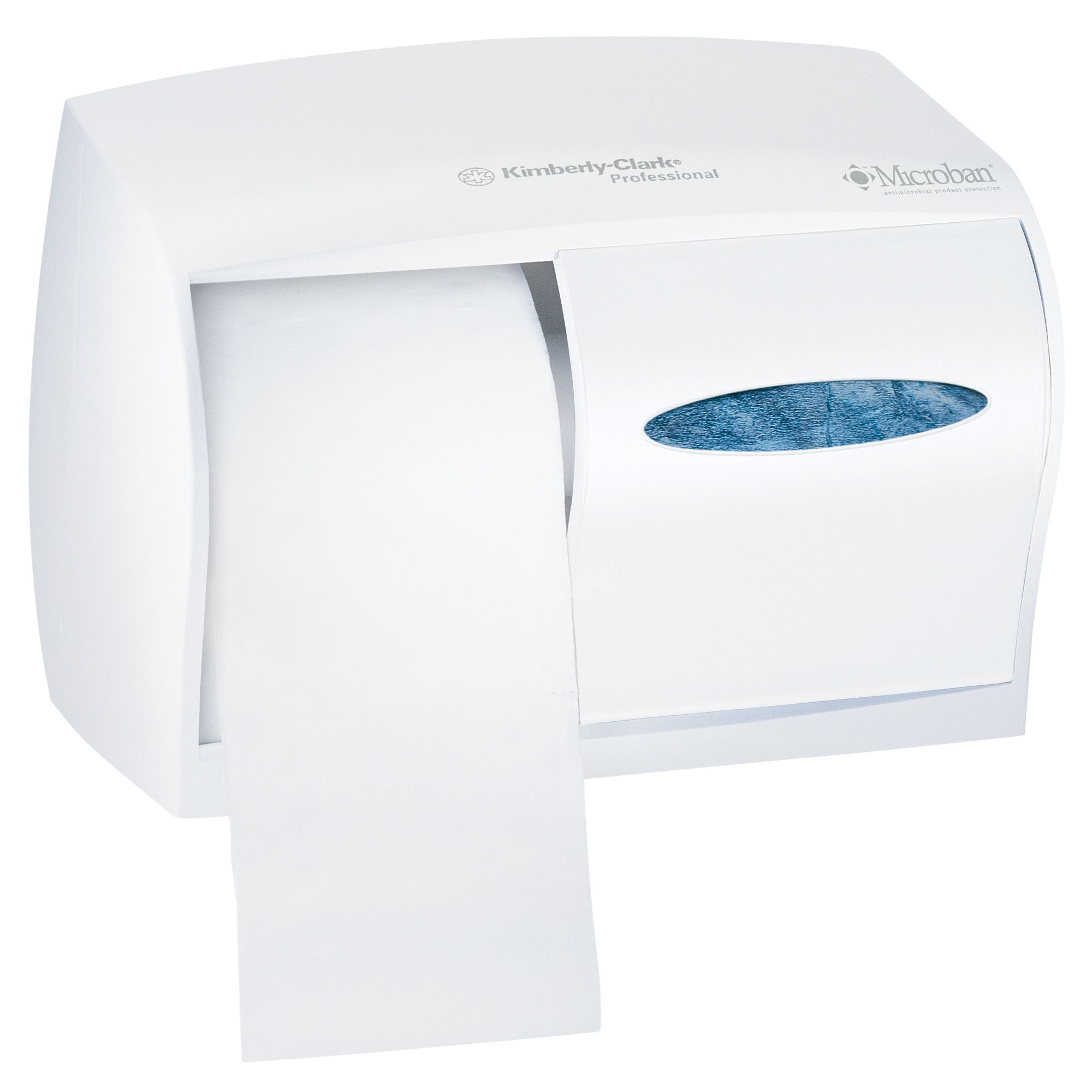 Kimberly Clark - 09605 Toilet Tissue Dispenser K-C PROFESSIONAL White Plastic Manual Pull Double Roll Wall Mount