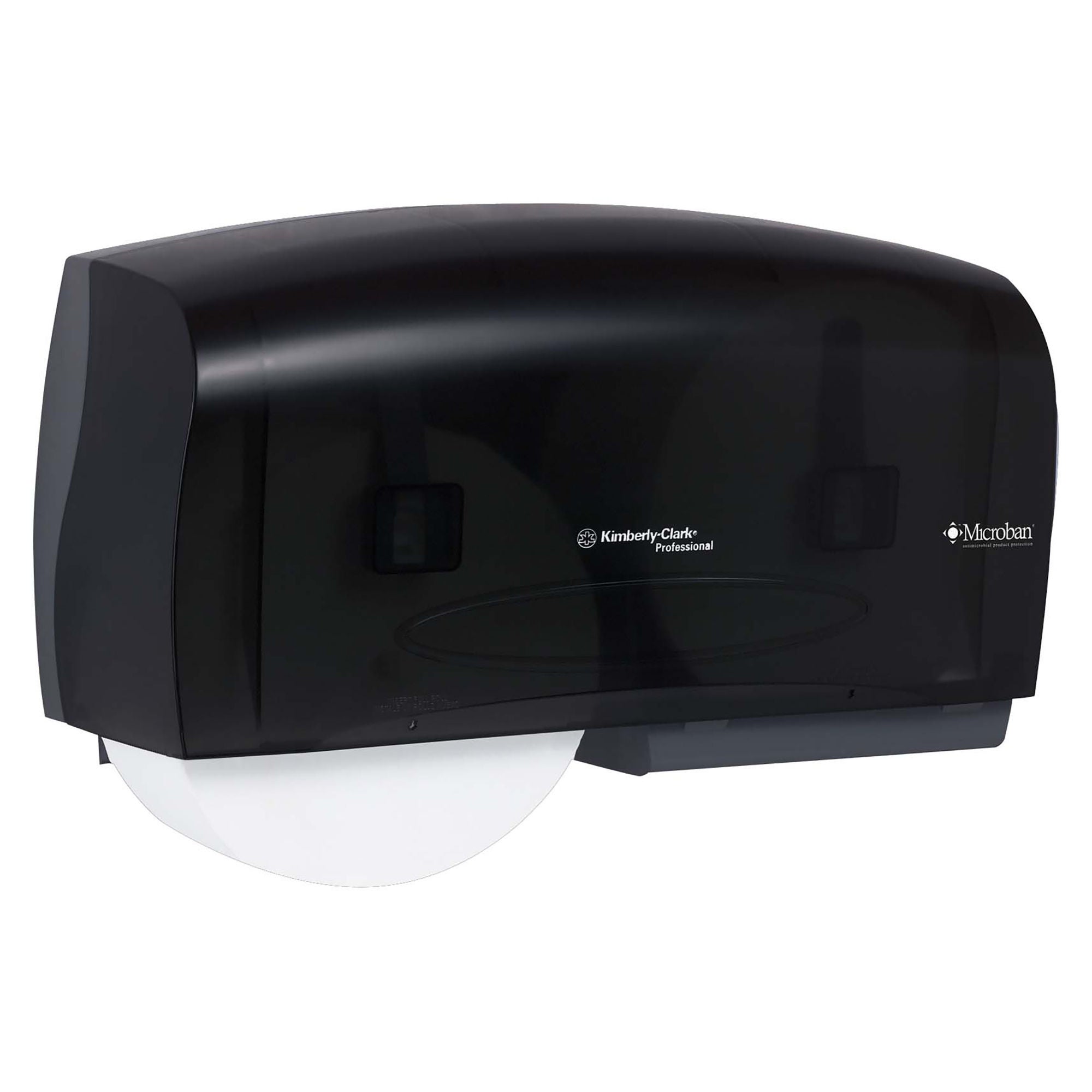 Kimberly Clark - 09608 Toilet Tissue Dispenser K-C PROFESSIONAL Black Smoke Plastic Manual Pull Double Roll Wall Mount