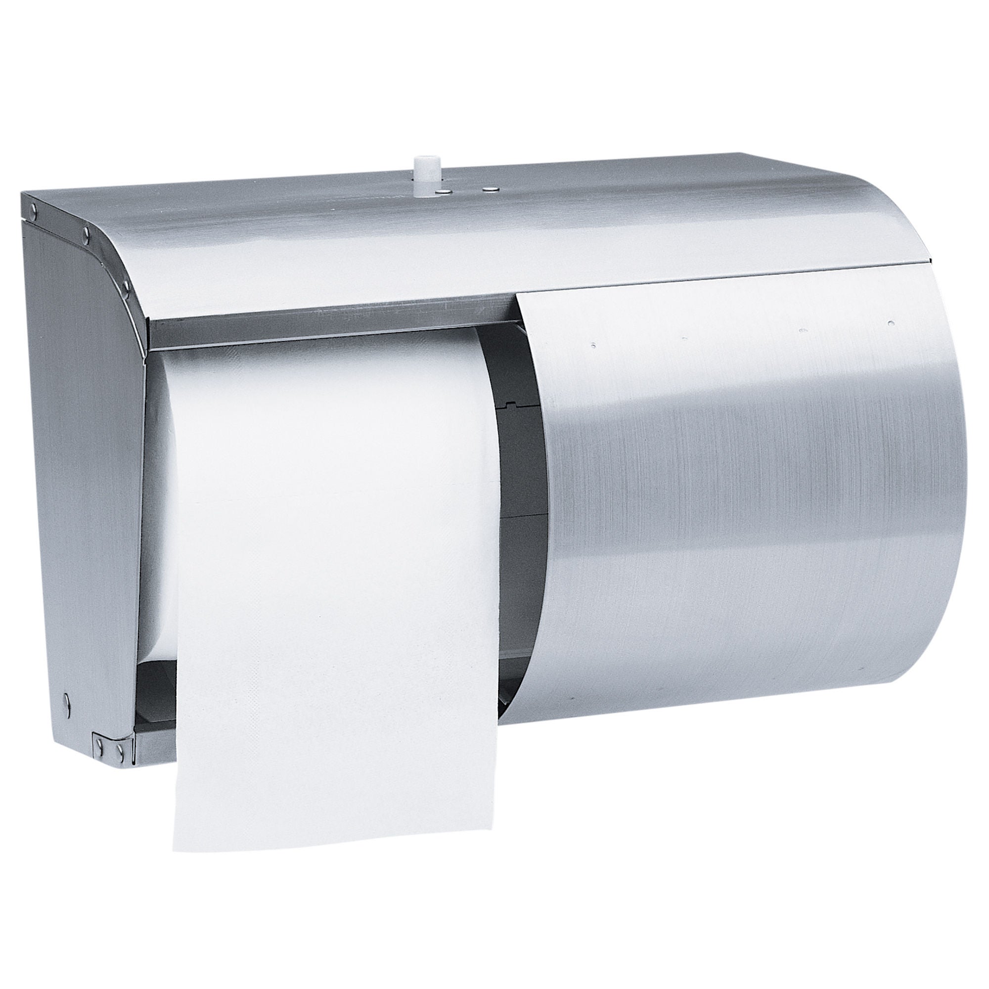 Kimberly Clark - 09606 Toilet Tissue Dispenser K-C PROFESSIONAL Silver Stainless Steel Manual Pull Double Roll Wall Mount