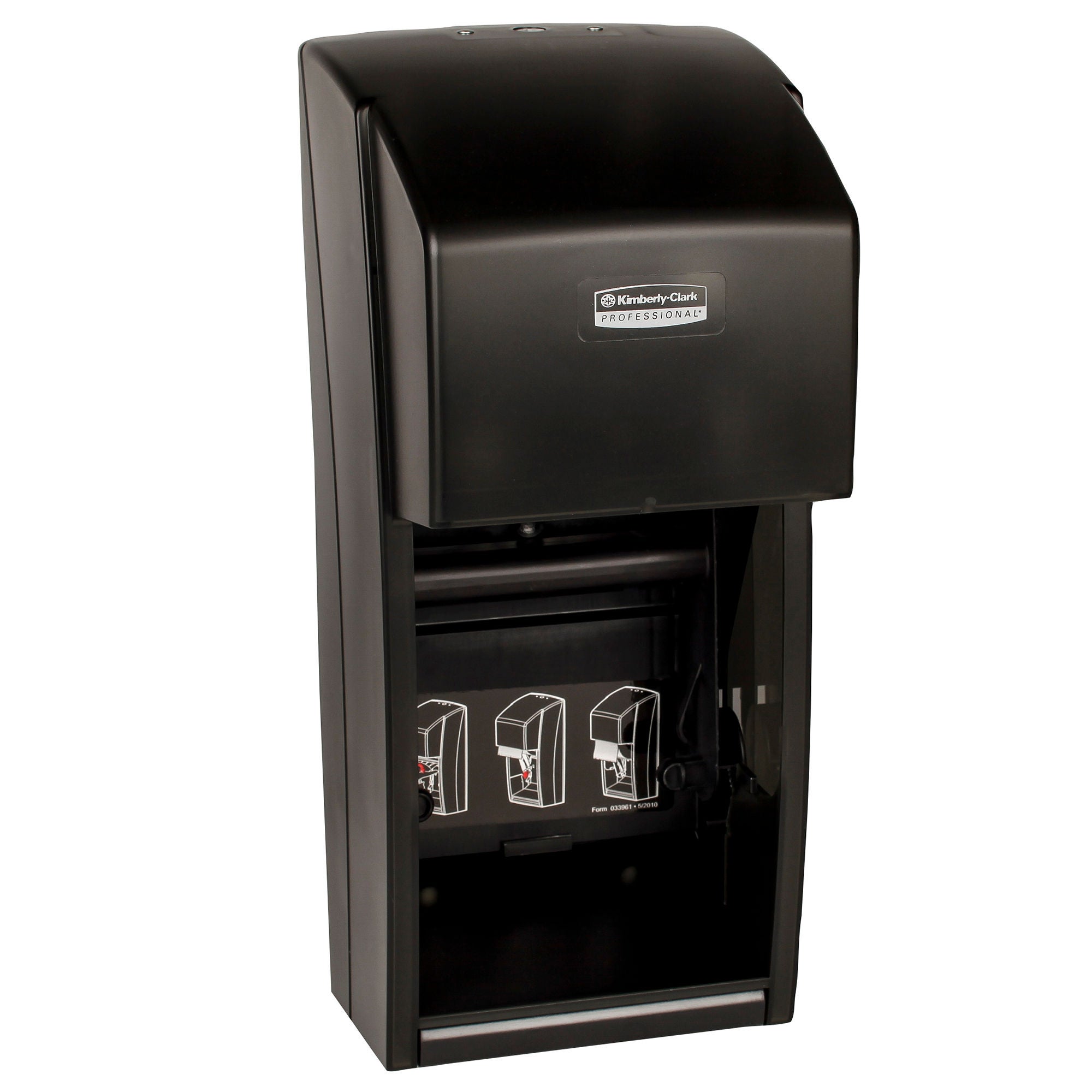 Kimberly Clark - 09021 Toilet Tissue Dispenser Kimberly-Clark Professional Gray Smoke Plastic Manual Pull Double Roll Wall Mount