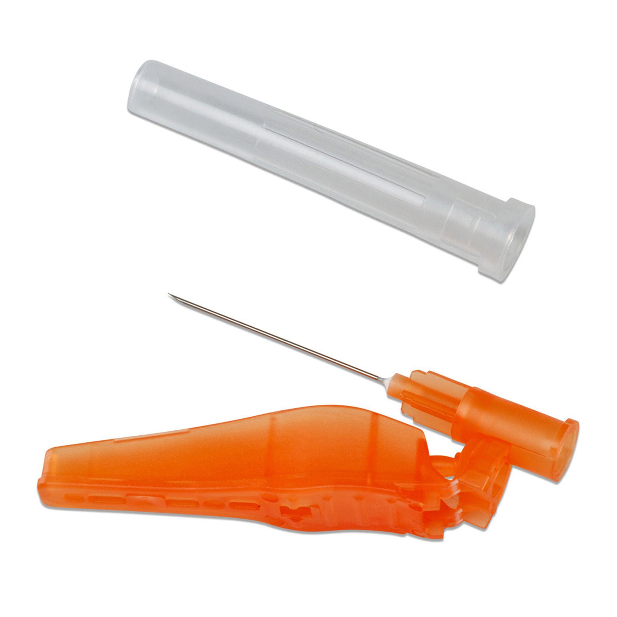Cardinal - 1182515 Safety Hypodermic Needle Monoject™ 1-1/2 Inch Length 25 Gauge Regular Wall Hinged Safety Needle