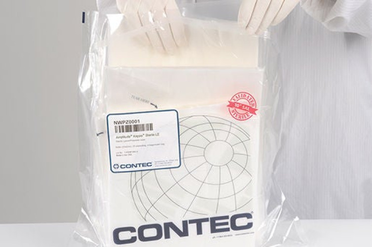 Contec Inc - NWPZ0001 Cleanroom Wipe Amplitude™ Kappa™ Sterile LE 25 Count Bag 9 X 9 Inch Sterile Disposable