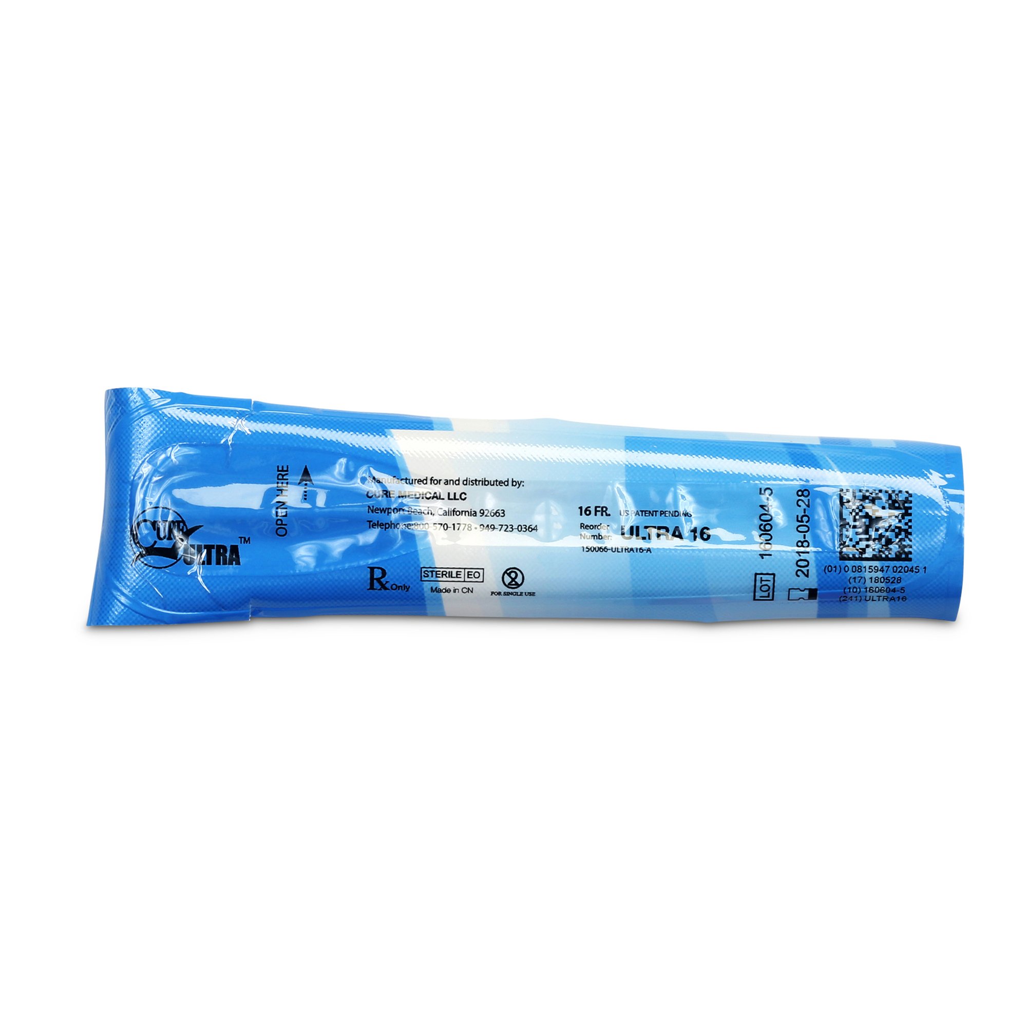 ConvaTec ULTRA16 - Cure Ultra™ Urethral Catheter, 16 Fr., Female, Straight - 1/Each, 30/Box, 300/Case