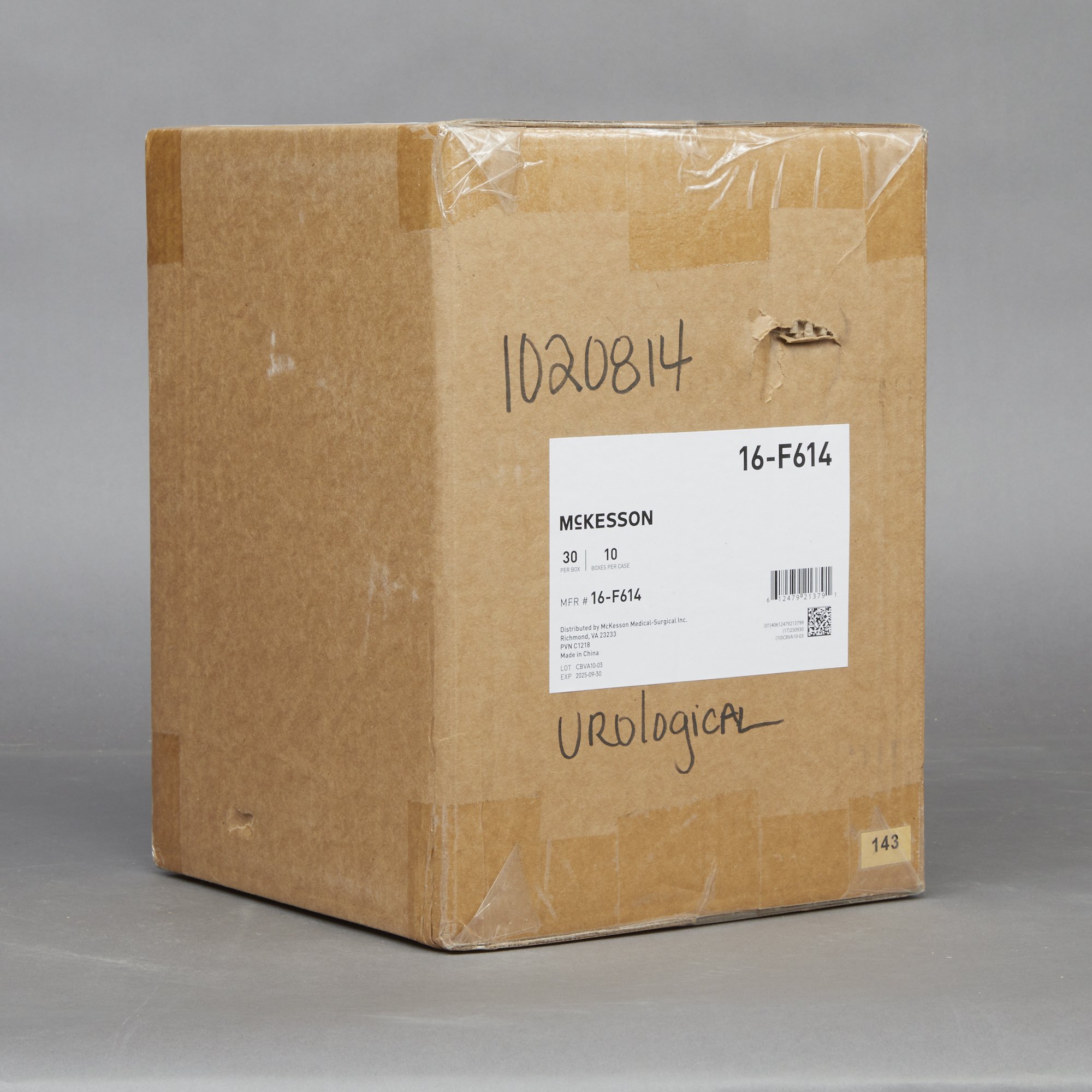 McKesson Brand 16-F614 - McKesson Female Urethral Catheter, 14 Fr, Straight Tip, 6 in - 1/Each, 30/Box, 300/Case