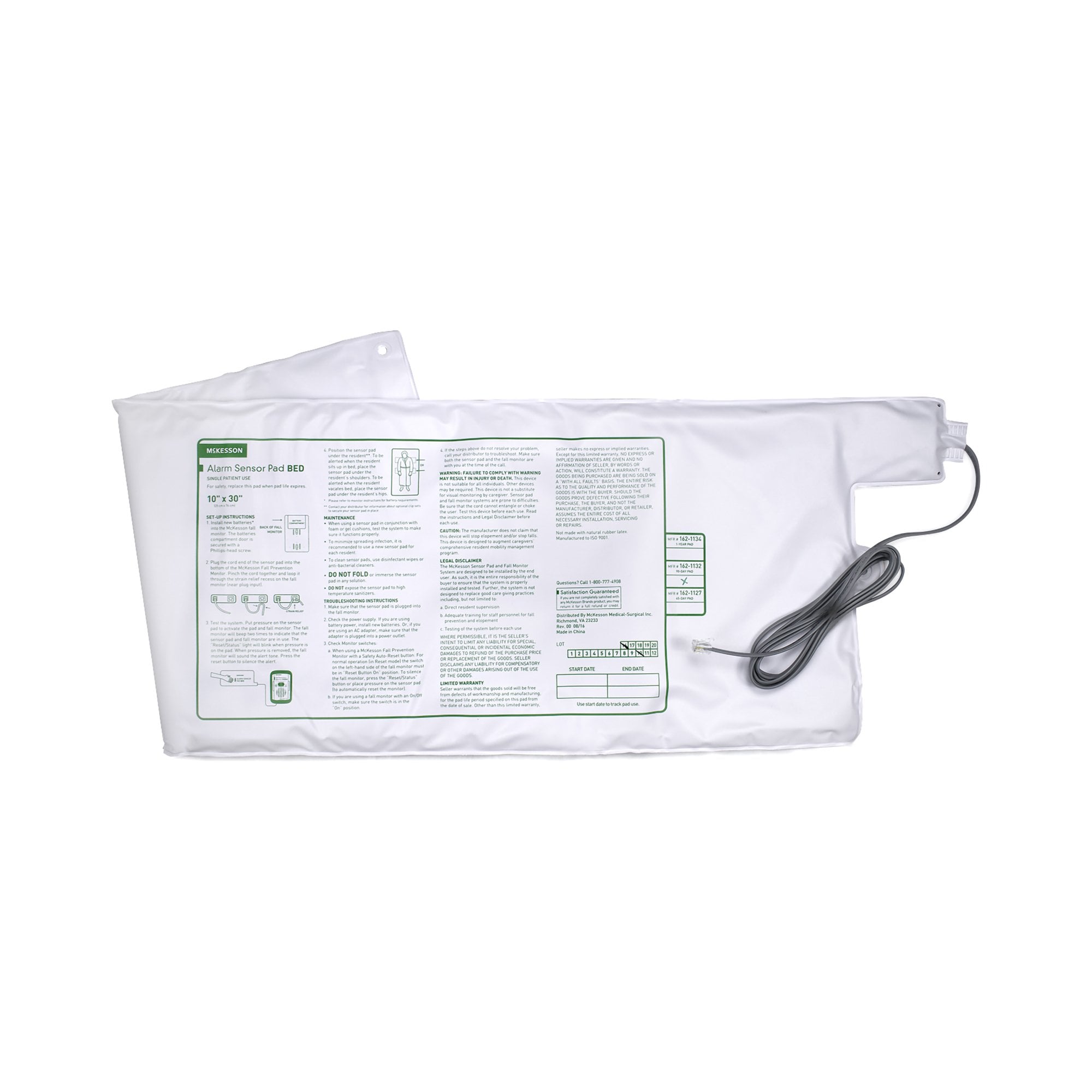 McKesson Brand - 162-1132 McKesson Bed Alarm Sensor Pad