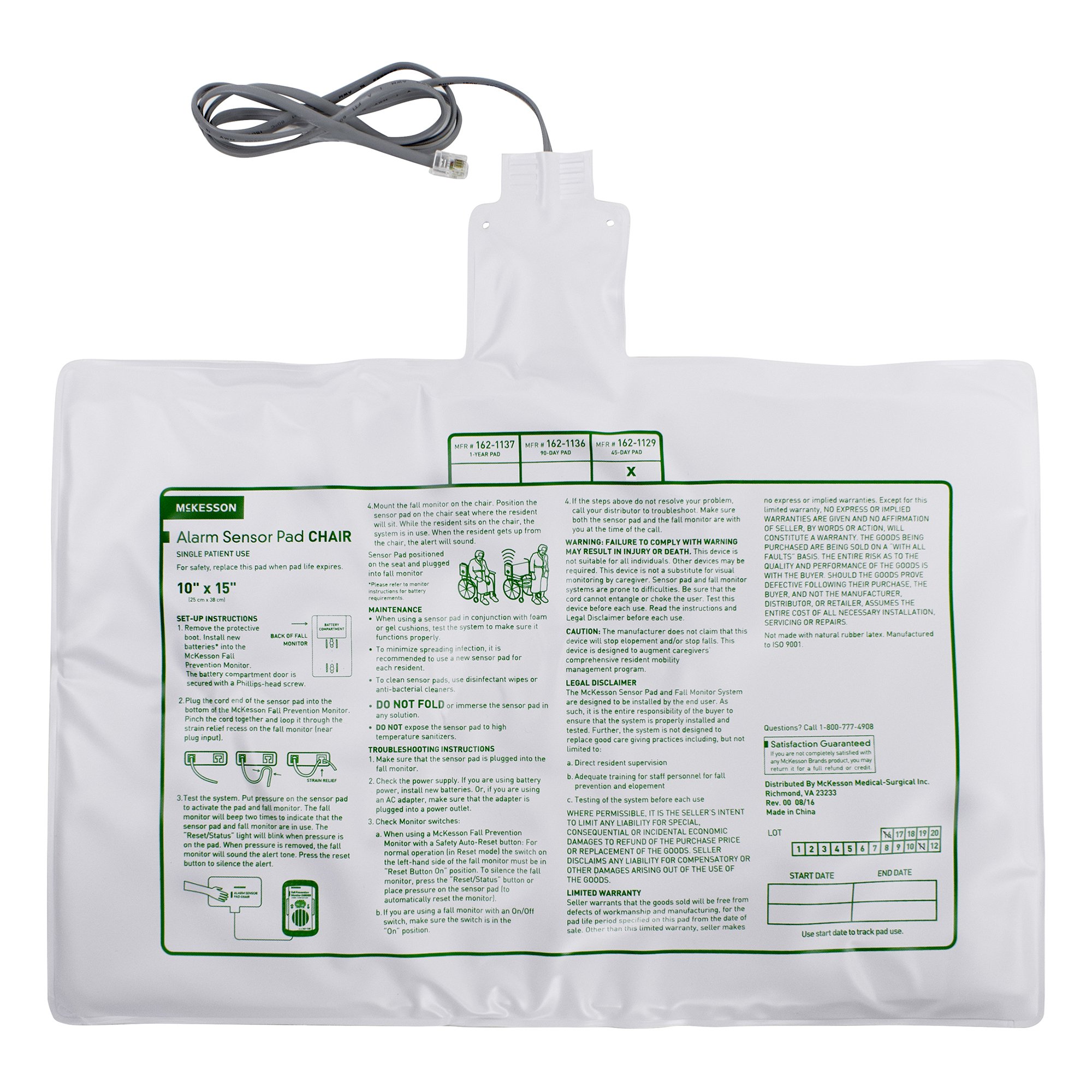 McKesson Brand - 162-1129 McKesson Chair Alarm Sensor Pad