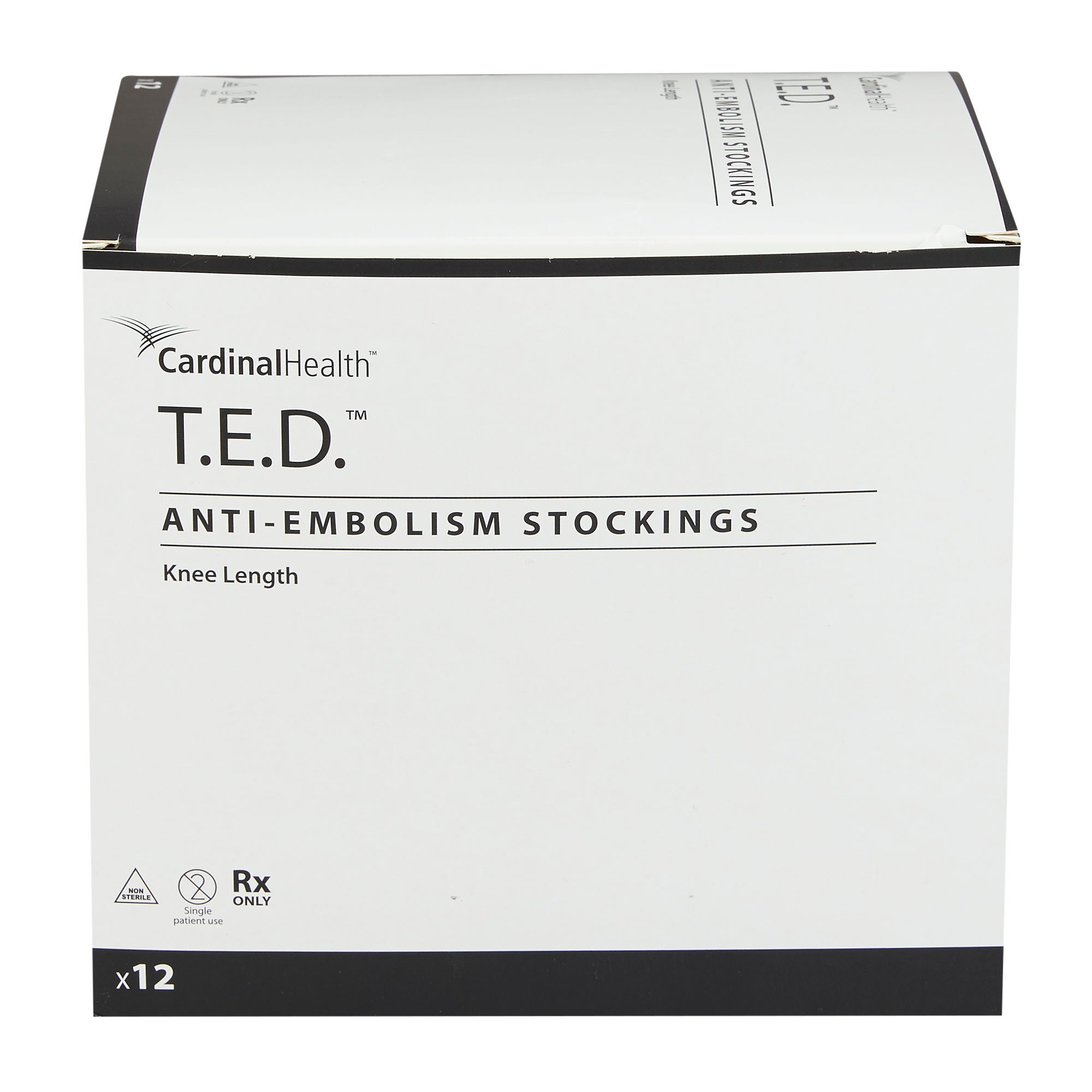 Cardinal - 7604 Anti-embolism Stocking T.E.D.™ Knee High X-Large / Regular White Inspection Toe