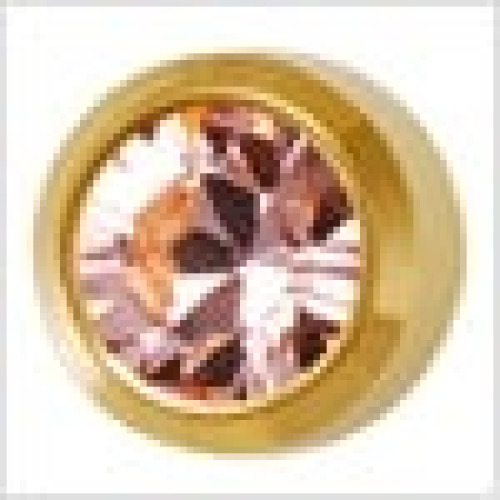 Medisystem - 2045P Ear Piercing Stud MediStuds® 24K Gold Plated Stainless Steel Gold / Violet June Birthstone Bezel Mount