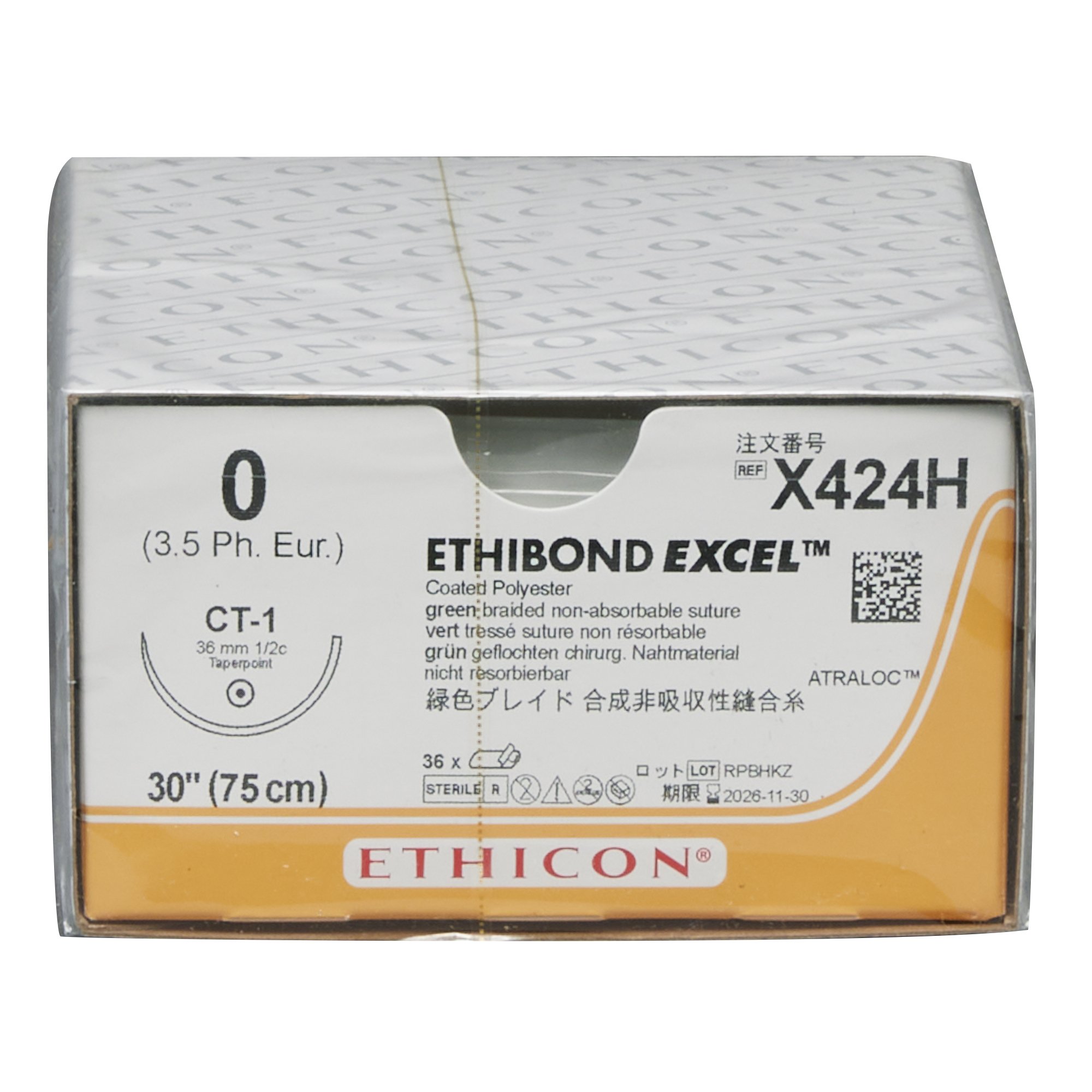 J & J Healthcare Systems X424H - Ethibond™ Excel Suture with Needle - 36/Box