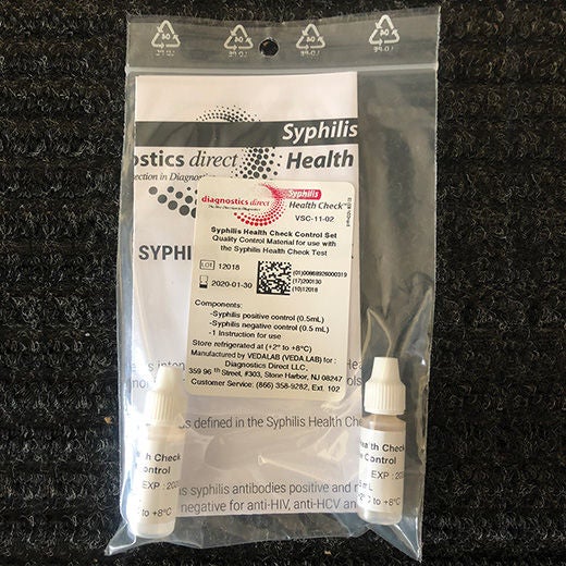 Orasure Technologies - 1001-0699 Control Set Syphilis Health Check® Syphilis Positive Level / Negative Level 2 X 1 X 0.5 mL