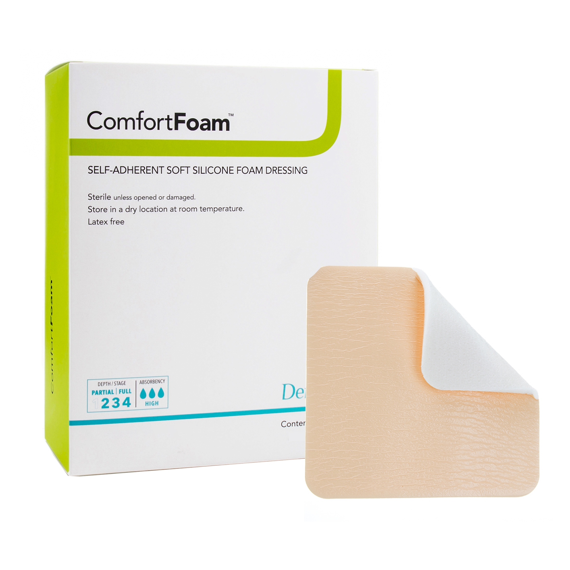 Sion Brands LLC - 44450 ComfortFoam™ Silicone Adhesive without Border Silicone Foam Dressing