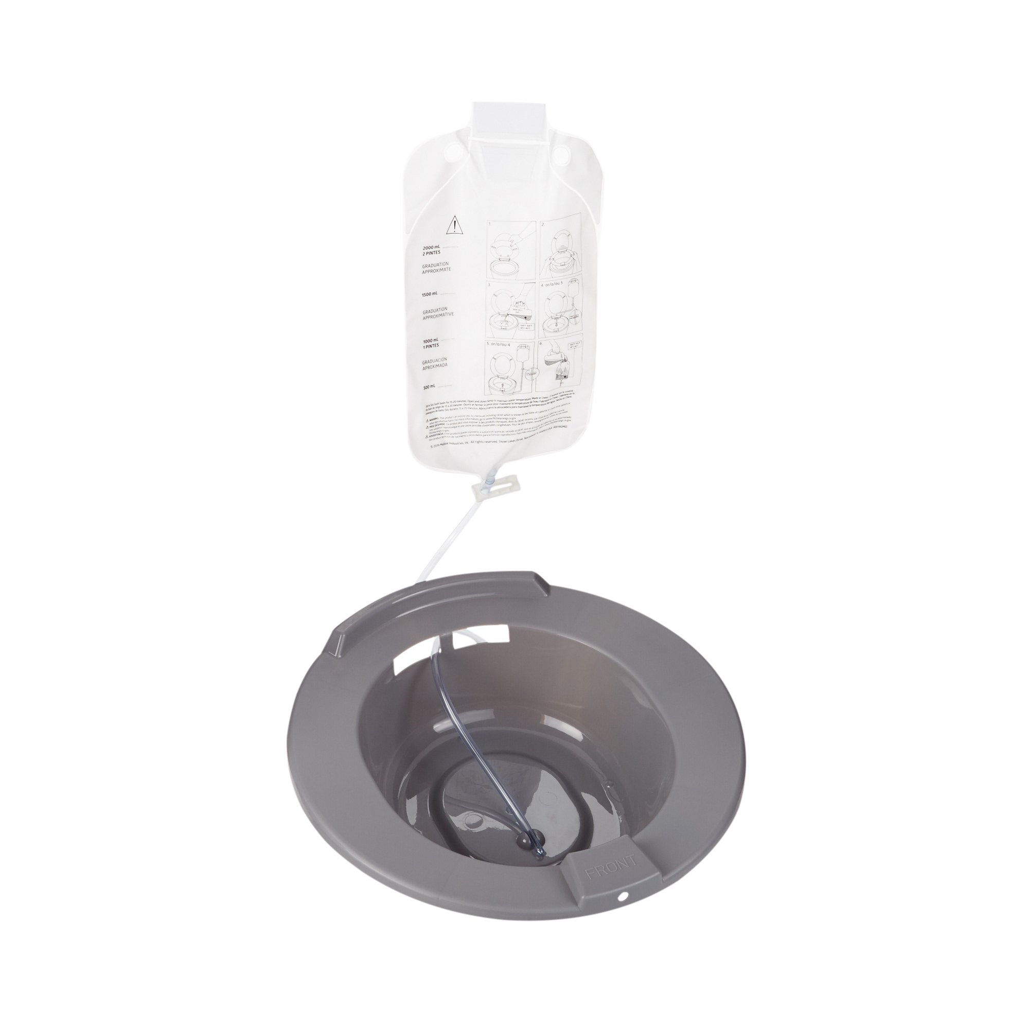McKesson Brand 56-80102 - McKesson Round Sitz Bath, 2,000 mL Bag - 1/Each, 10/Case