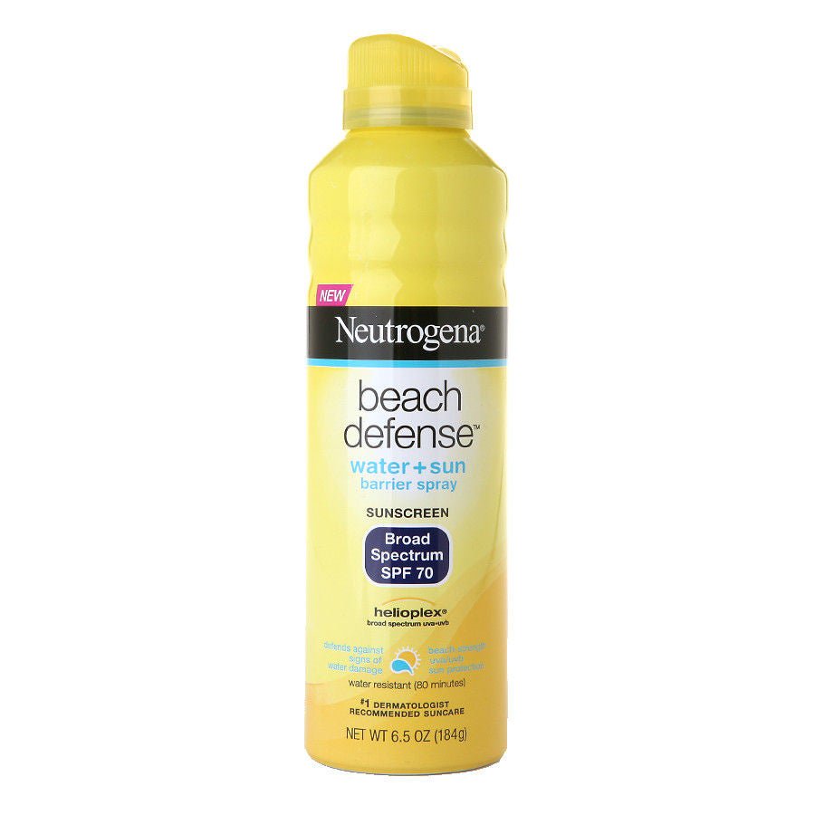 J & J Sales - 08680087274 Neutrogena® Beach Defense® Water + Sun Protection Sunscreen Spray SPF 70