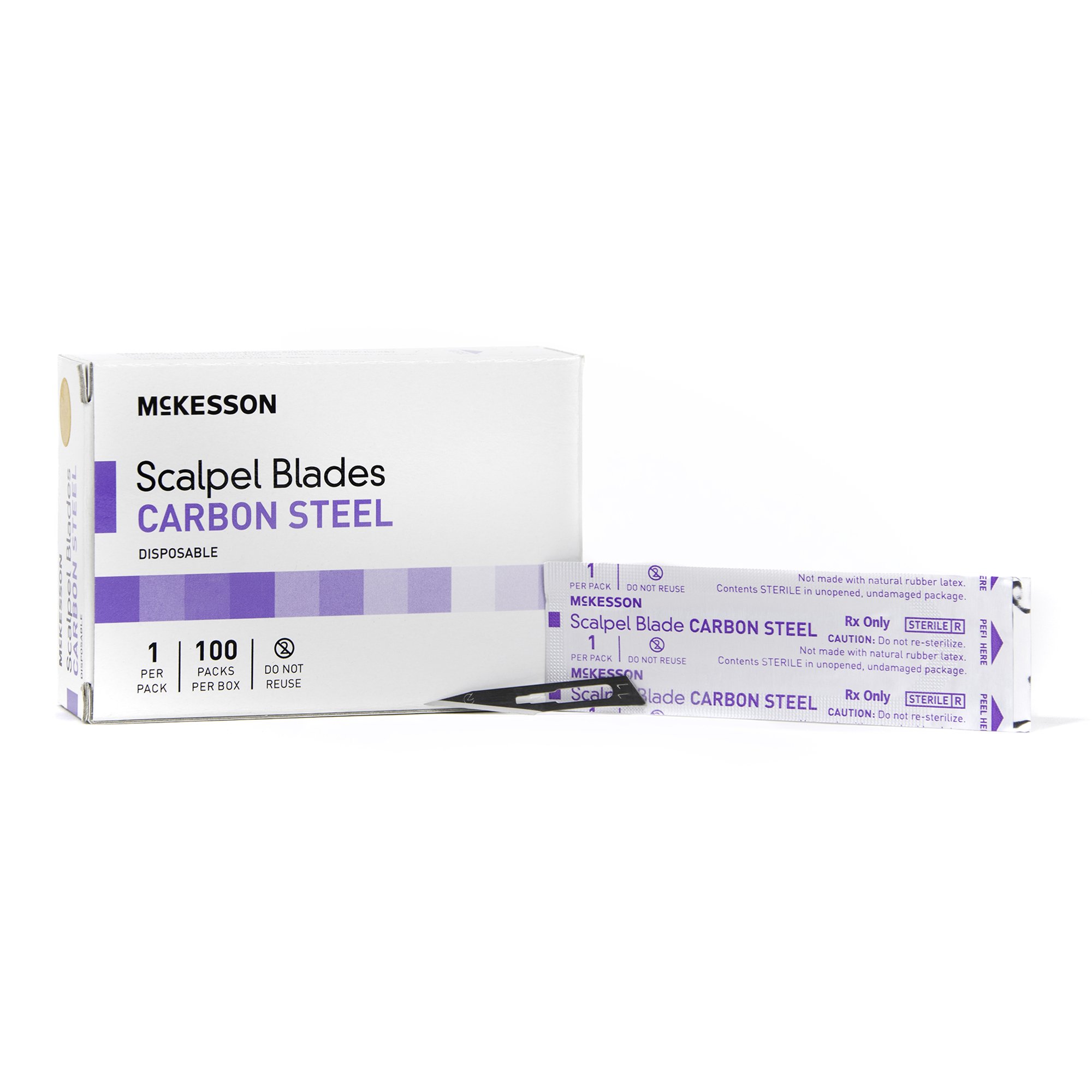 McKesson Brand 16-63711 - McKesson Carbon Steel Surgical Blade, Straight Tip, Size 11 - 100/Box, 1000/Case