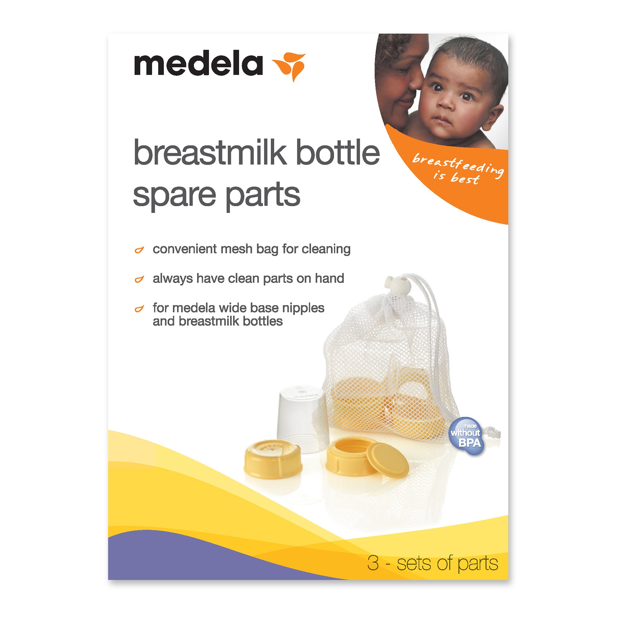 Medela 87165 - Medela Breast Milk Bottle Spare Parts for Medela Breast Milk Bottles - 1/Each, 6/Case