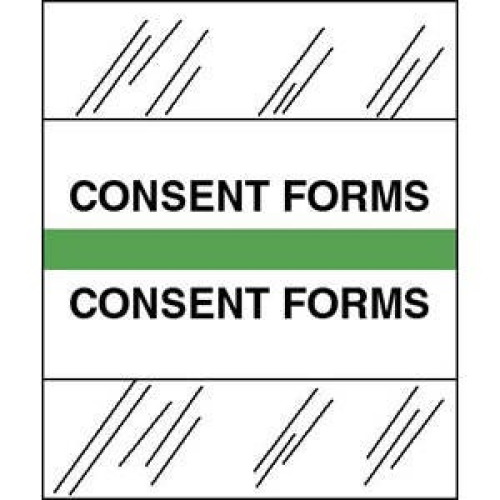 Tabbies - 54552 Index Tab 1/2 X 1-1/4 Inch Consent Forms
