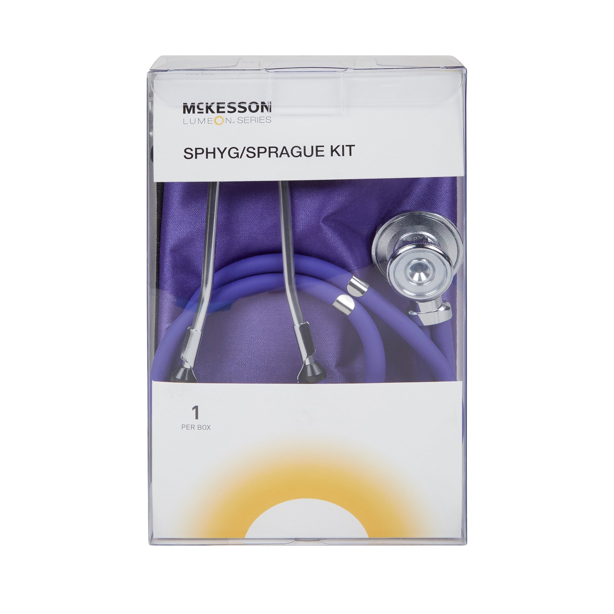 McKesson Brand 01-768-641-11AVGM - McKesson Lumeon™ Aneroid Sphygmomanometer/Sprague Kit, Purple - 1/Box, 10/Case
