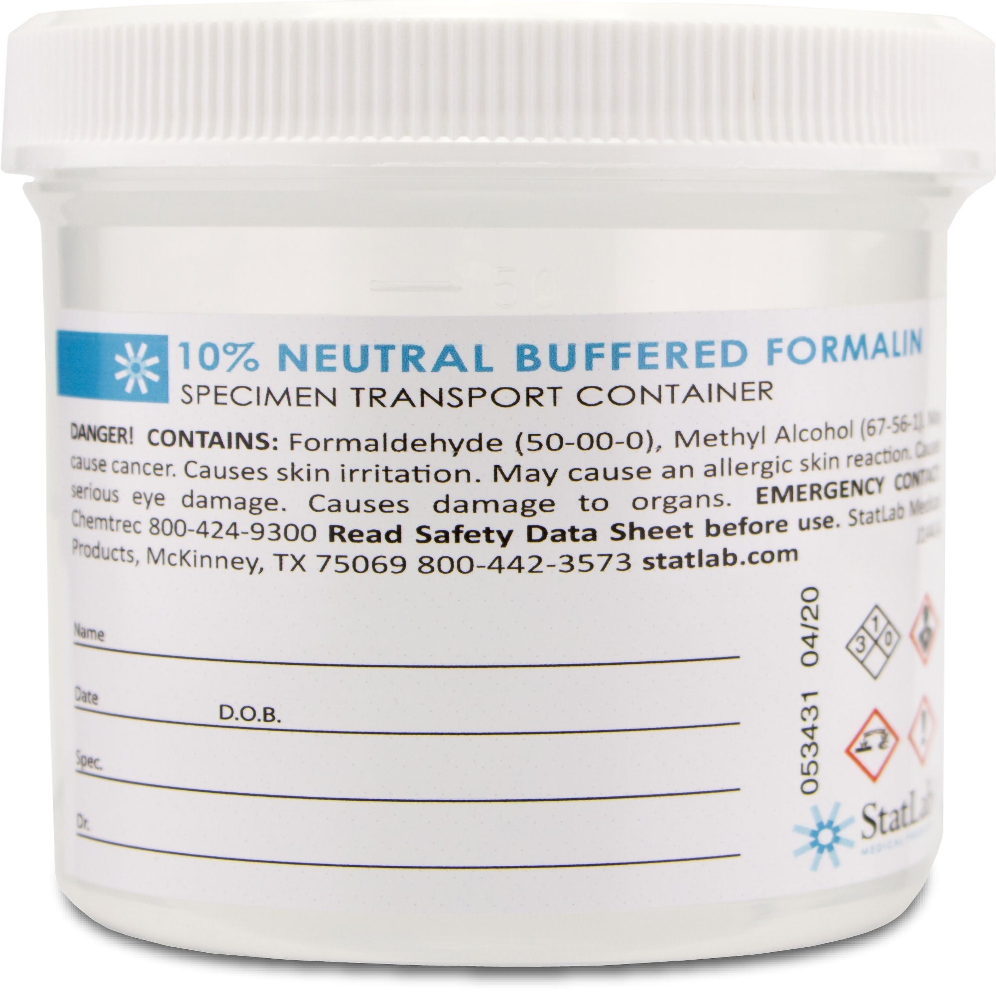 StatLab Medical Products - NB0690 StatLab Prefilled Formalin Container
