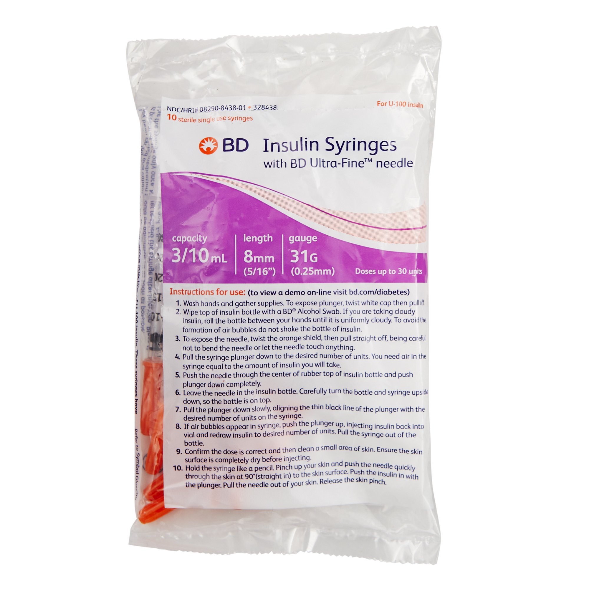 Embecta Medical II LLC 328438 - 1/Bag, 10/Box, 50/Case
