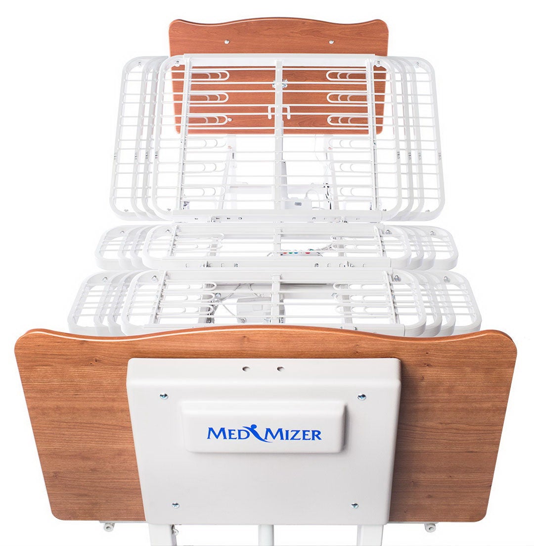 Med-Mizer - EX8000 Electric Bariatric Bed ComfortWide™ EX8000™ Home Care High-Low 80 Inch Length Grid Deck 5 Functions 9 to 25 Inch Height Range