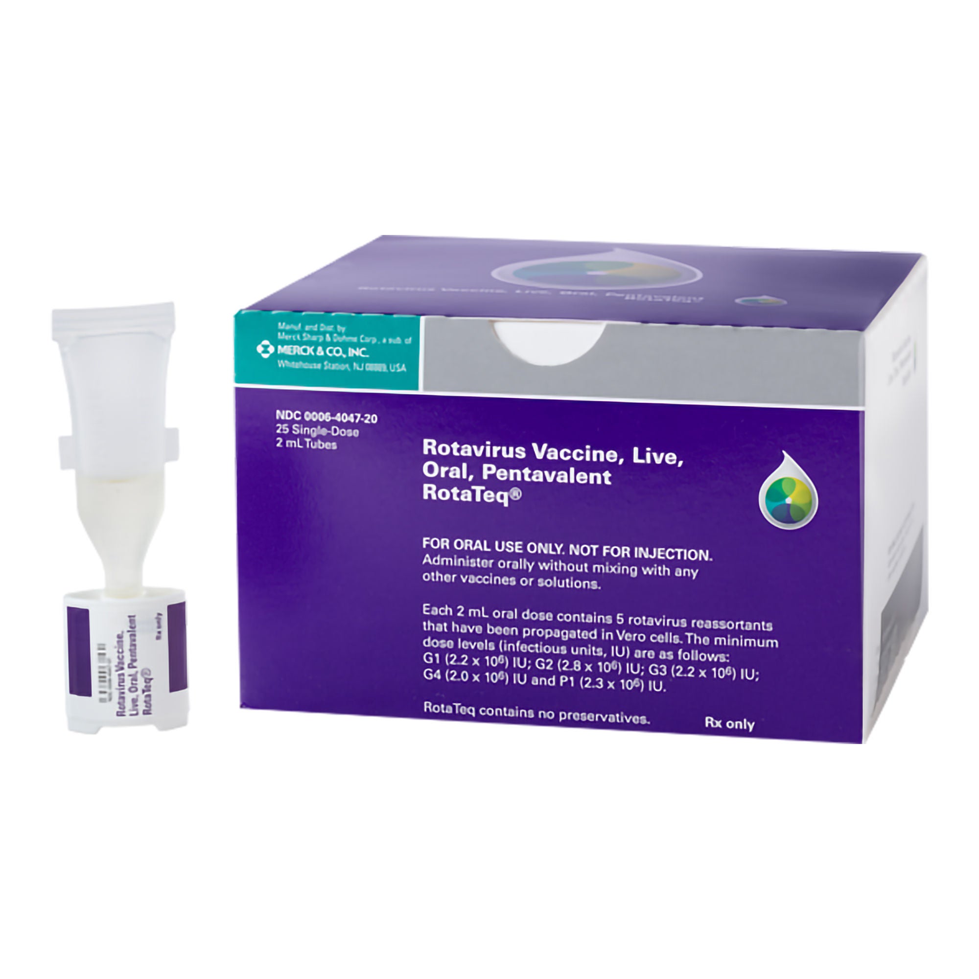 Merck - 00006404720 RotaTeq® Rotavirus Vaccine, Live, Oral Pentavalent Solution 2 mL