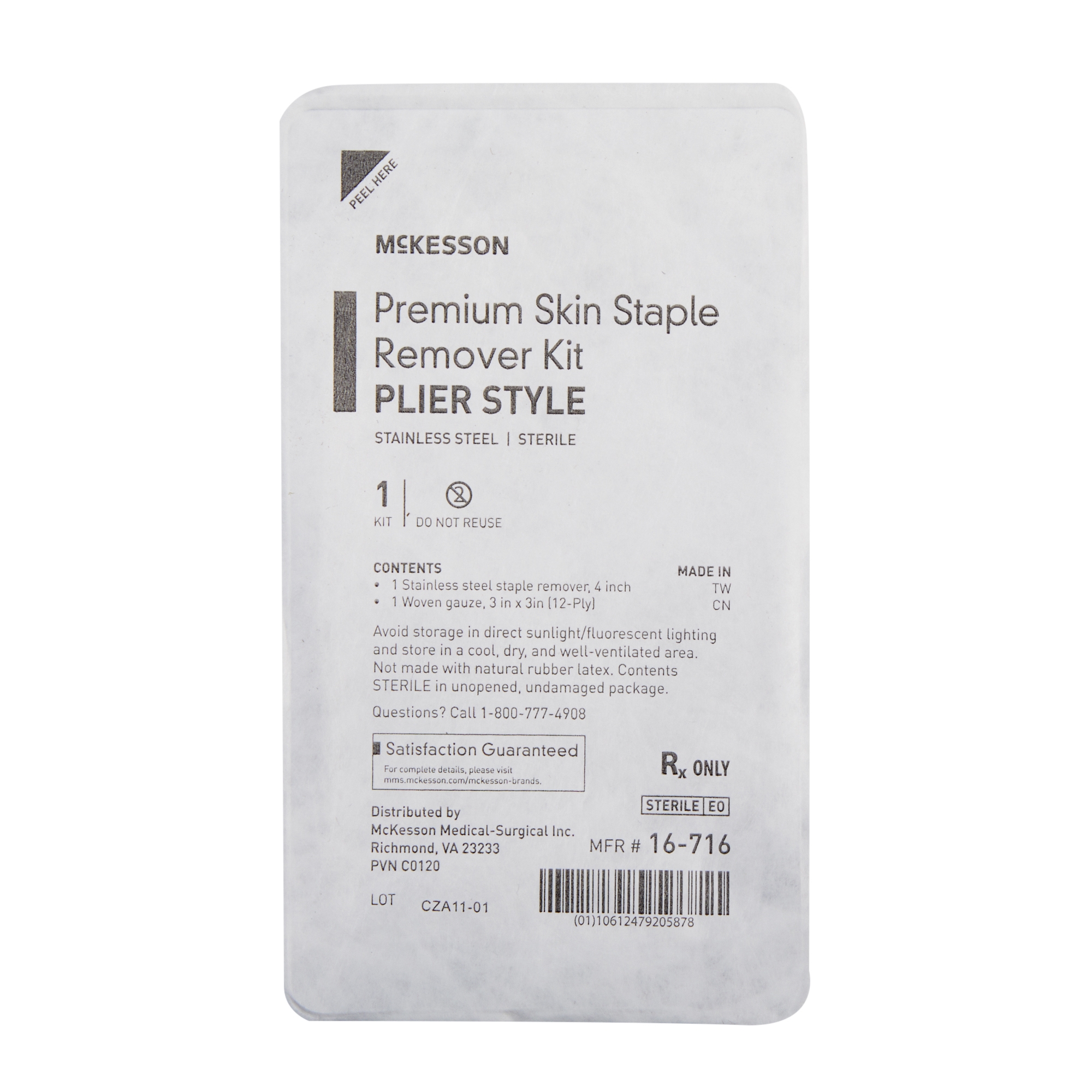 McKesson Brand 16-716 - McKesson Skin Staple Removal Kit - 1/Each