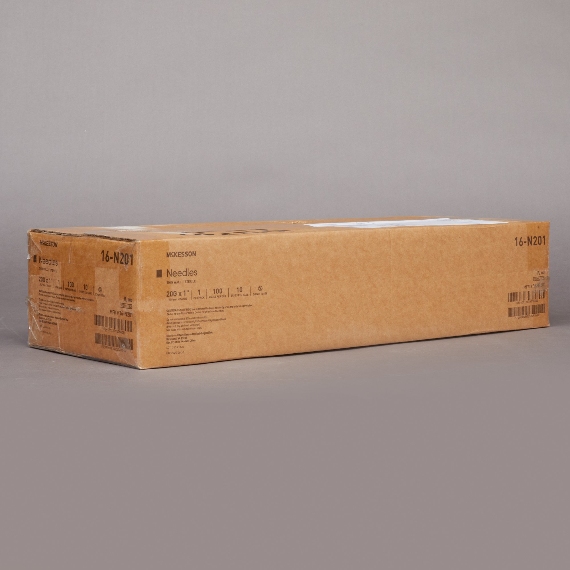 McKesson Brand 16-N201 - McKesson Hypodermic Needle, 20 Gauge, 1 Inch - 1/Each, 100/Box, 1000/Case