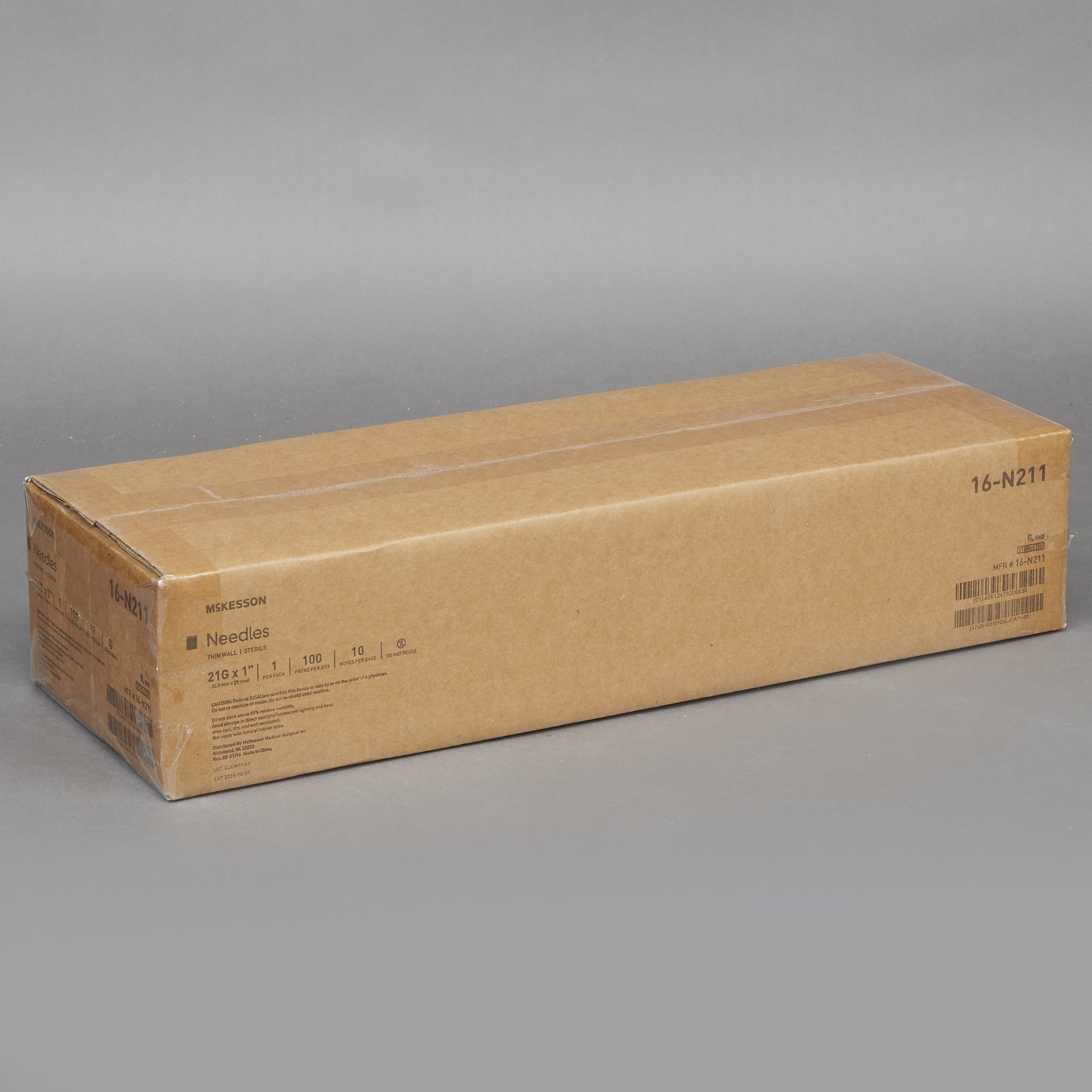 McKesson Brand 16-N211 - McKesson Hypodermic Needle, 21 Gauge, 1 Inch - 100/Box, 1000/Case