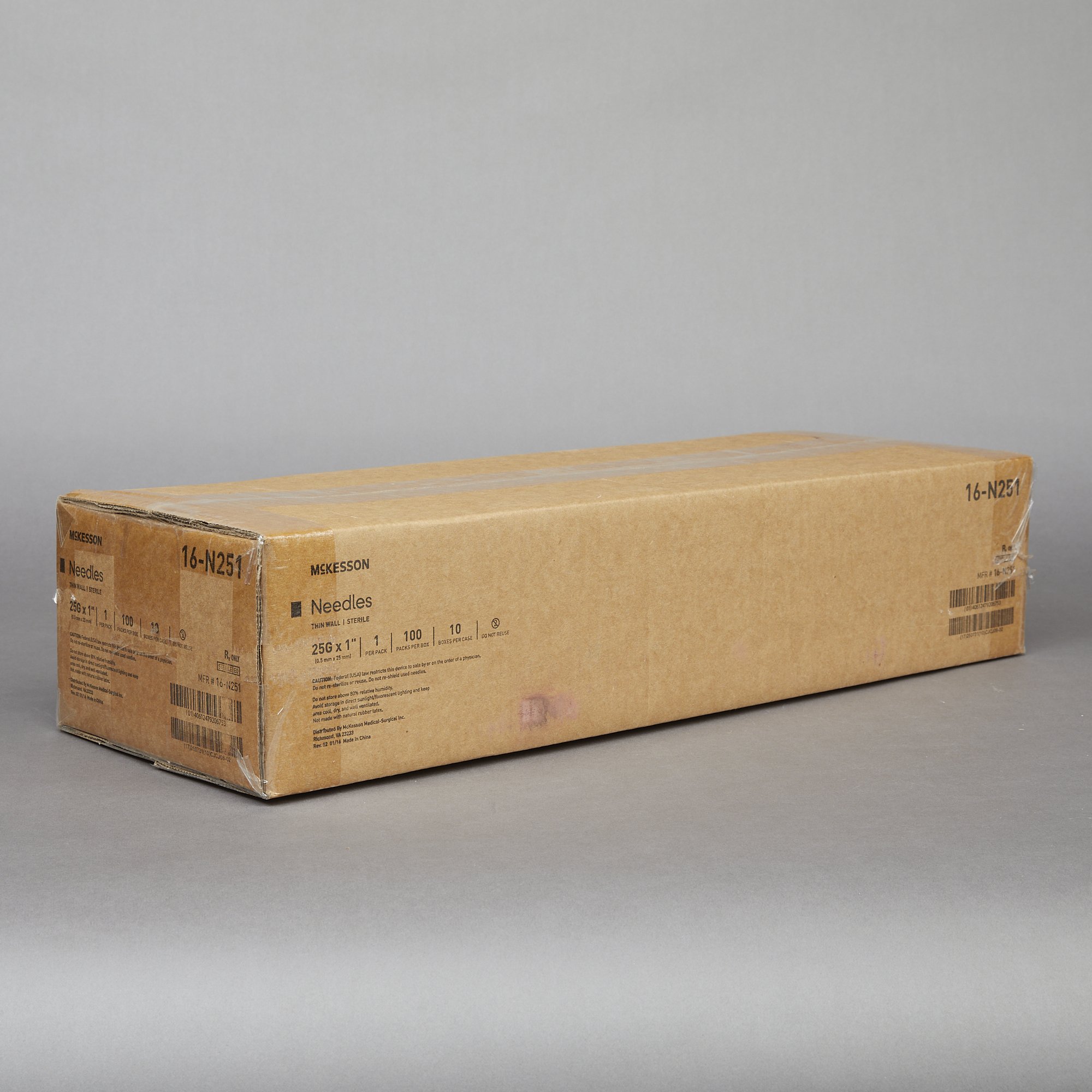 McKesson Brand 16-N251 - McKesson Hypodermic Needle, 25 Gauge, 1 Inch - 100/Box, 1000/Case