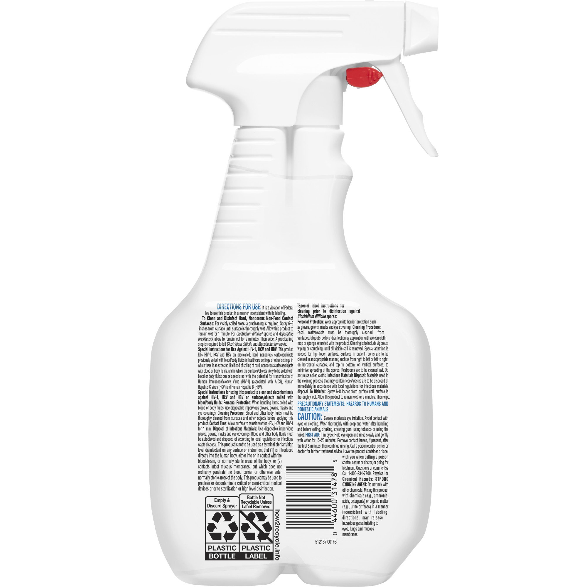 The Clorox Company 31478 - Clorox Healthcare® Fuzion™ Cleaner Disinfectant, 32-ounce Spray Bottle - 1/Each, 9/Case