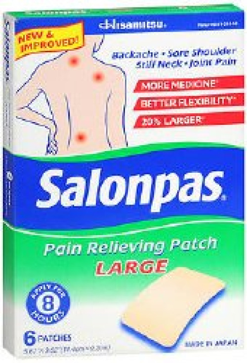 Emerson Healthcare 46581021006 - Salonpas® Topical Pain Relief Camphor and Menthol Patches - 6/Box