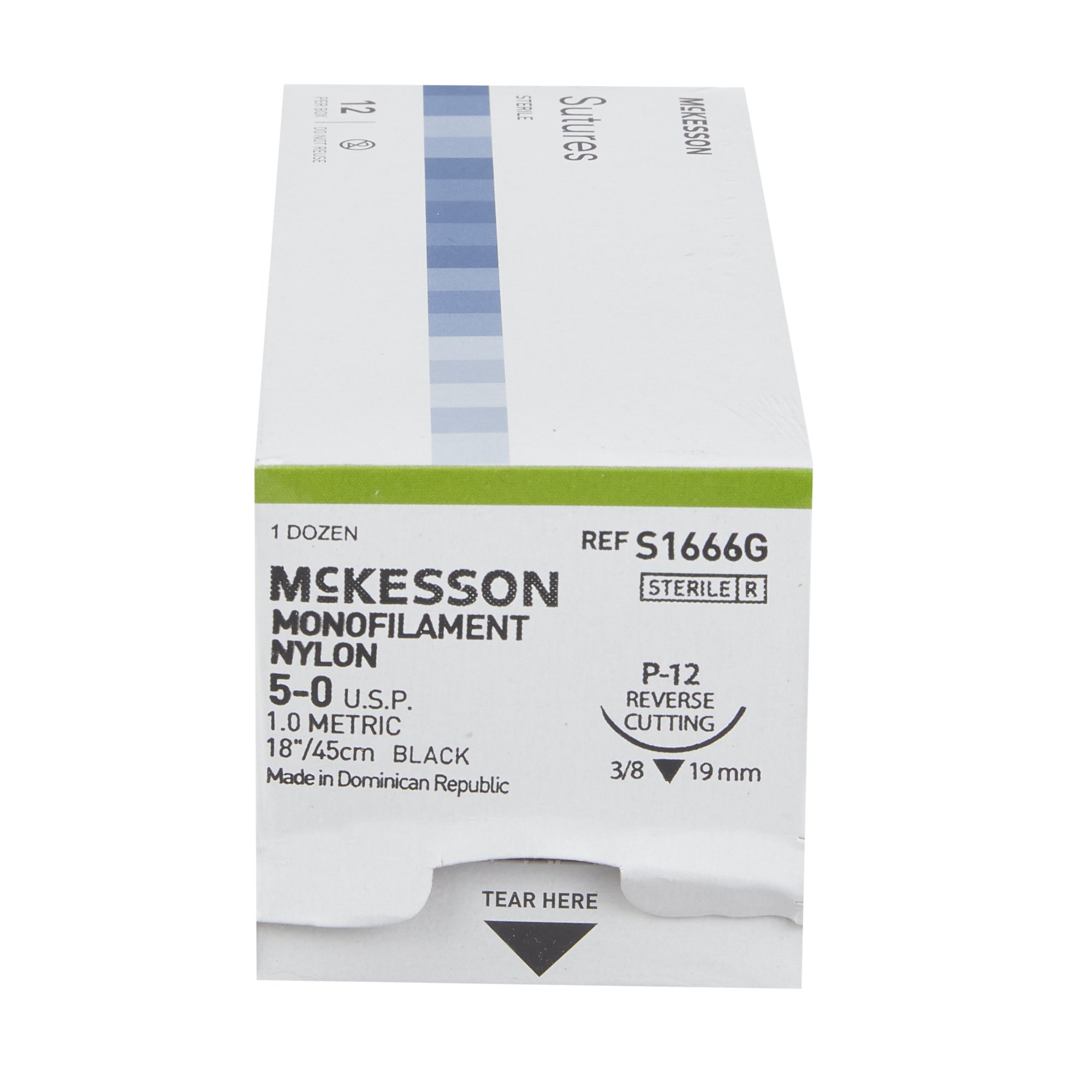 McKesson Brand S1666G - McKesson Suture with P-12 Needle - 1/Box
